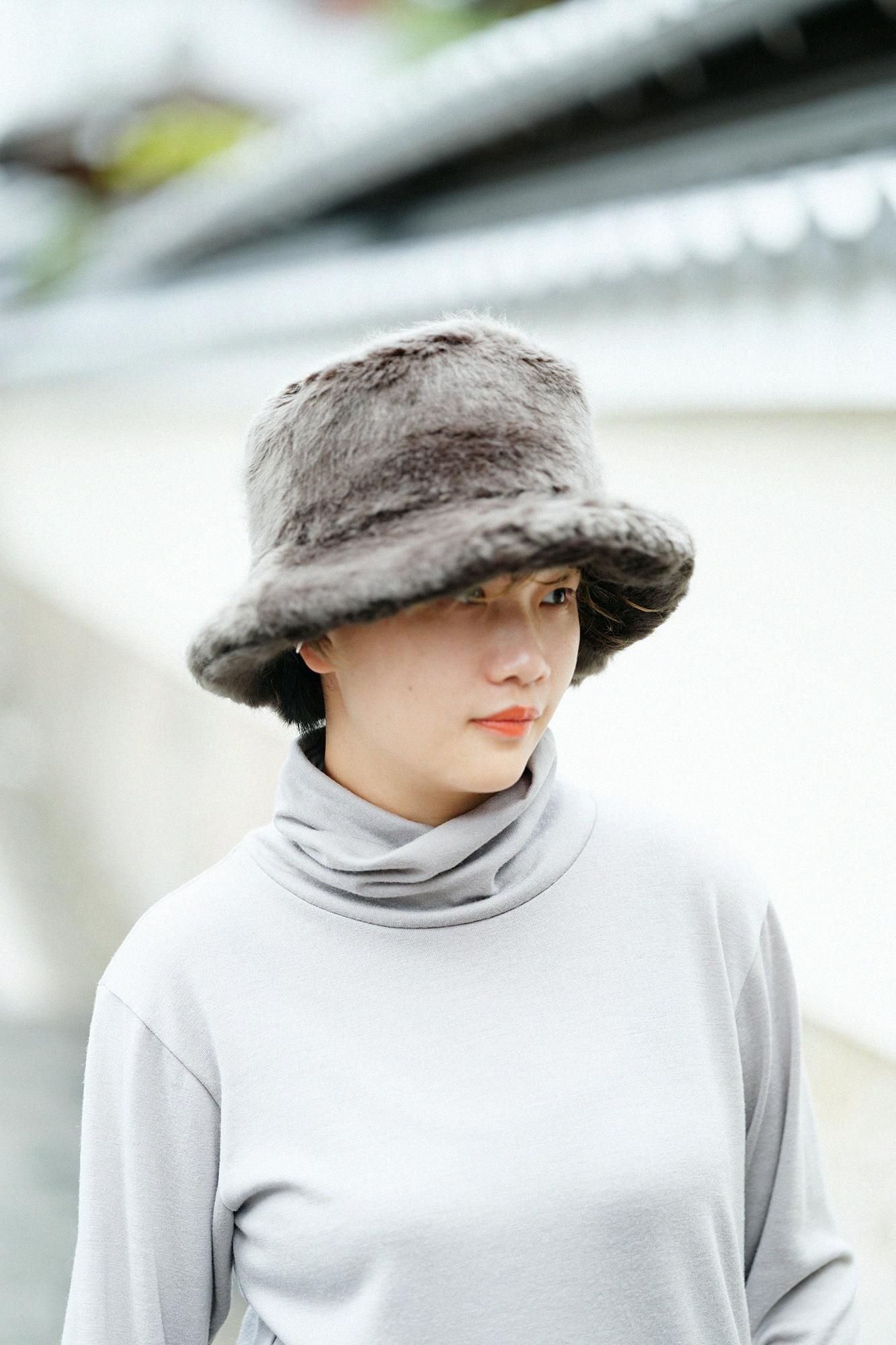 【預購】平針織 可洗羊毛 造型高領L/S長版上衣/棕灰色(※預計於12月9日左右發貨)