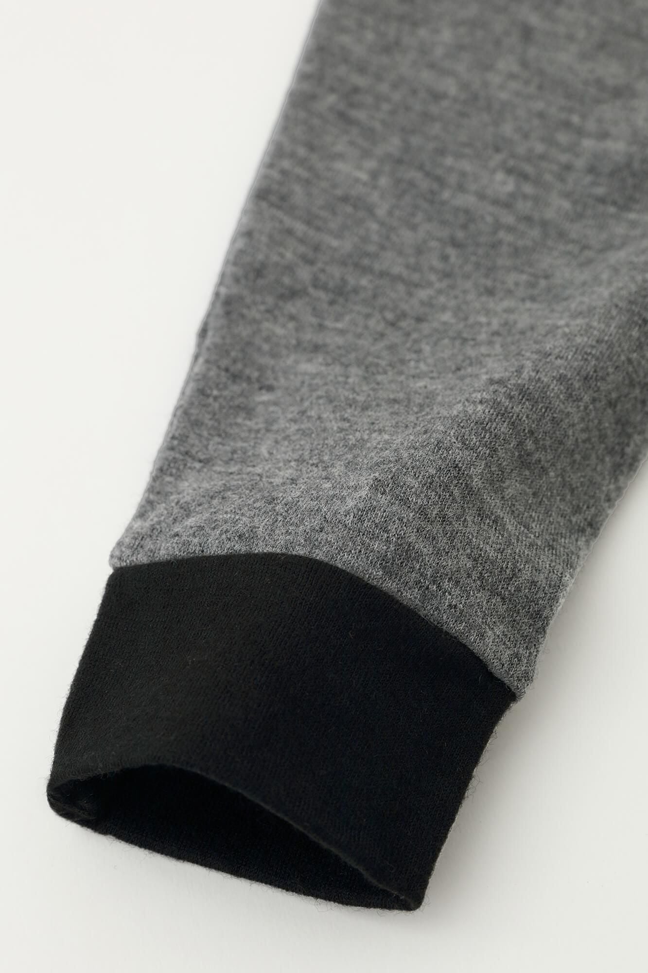 【預購】平針織 可洗羊毛 造型高領L/S長版上衣/深灰色(※預計於12月9日左右發貨)