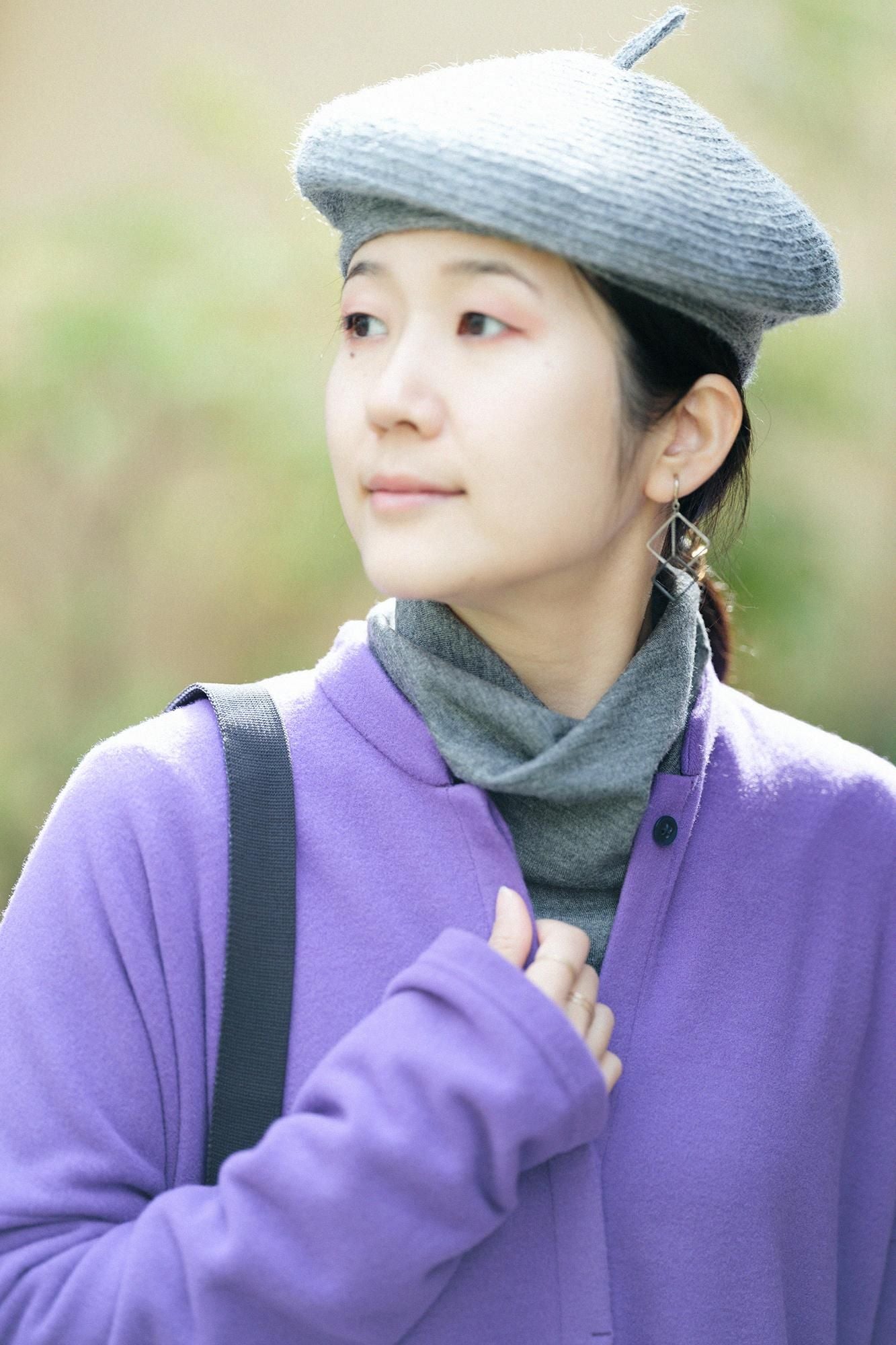 【預購】平針織 可洗羊毛 造型高領L/S長版上衣/深灰色(※預計於12月9日左右發貨)