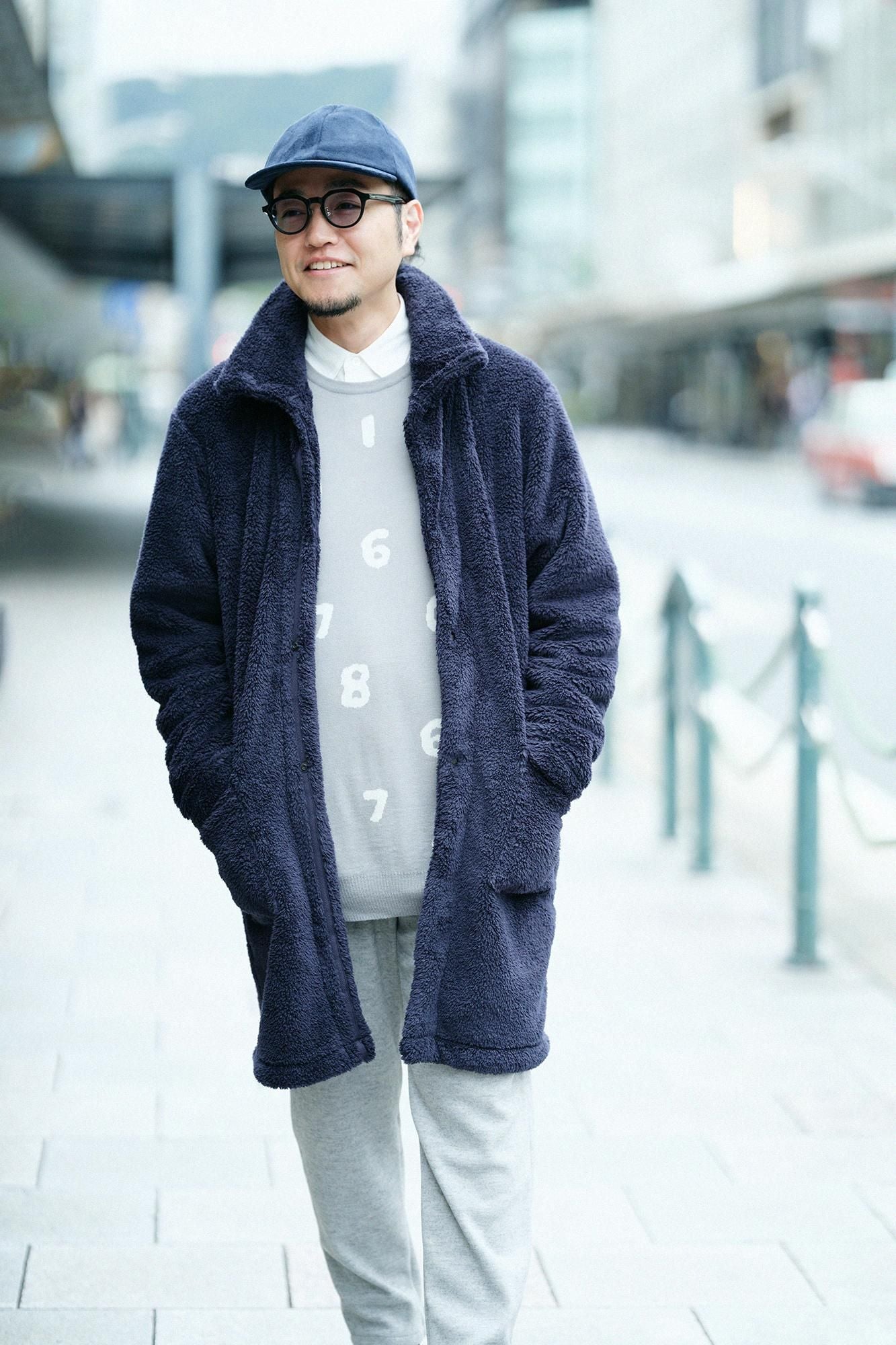 フェイクヌバック キャップ/ダークネイビー×SO-SU-U昆(こん)