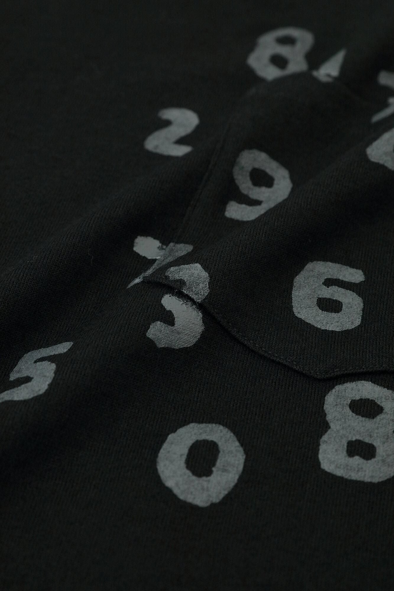 ウォッシャブルウール天竺 長袖ポケットTシャツ/濡羽色(ぬればいろ)