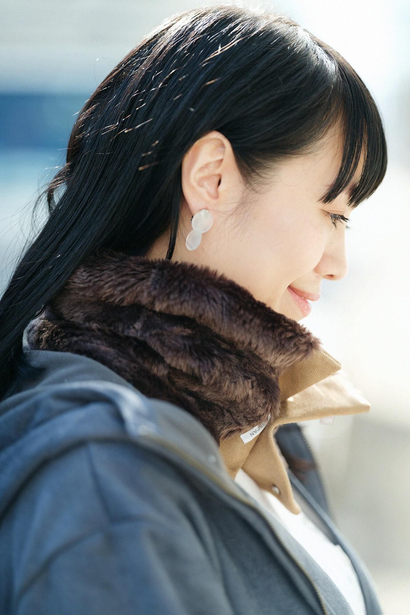 【預購】人造毛皮 雙面用短圍巾/焦糖色×棕色(※預計於12月9日左右發貨)