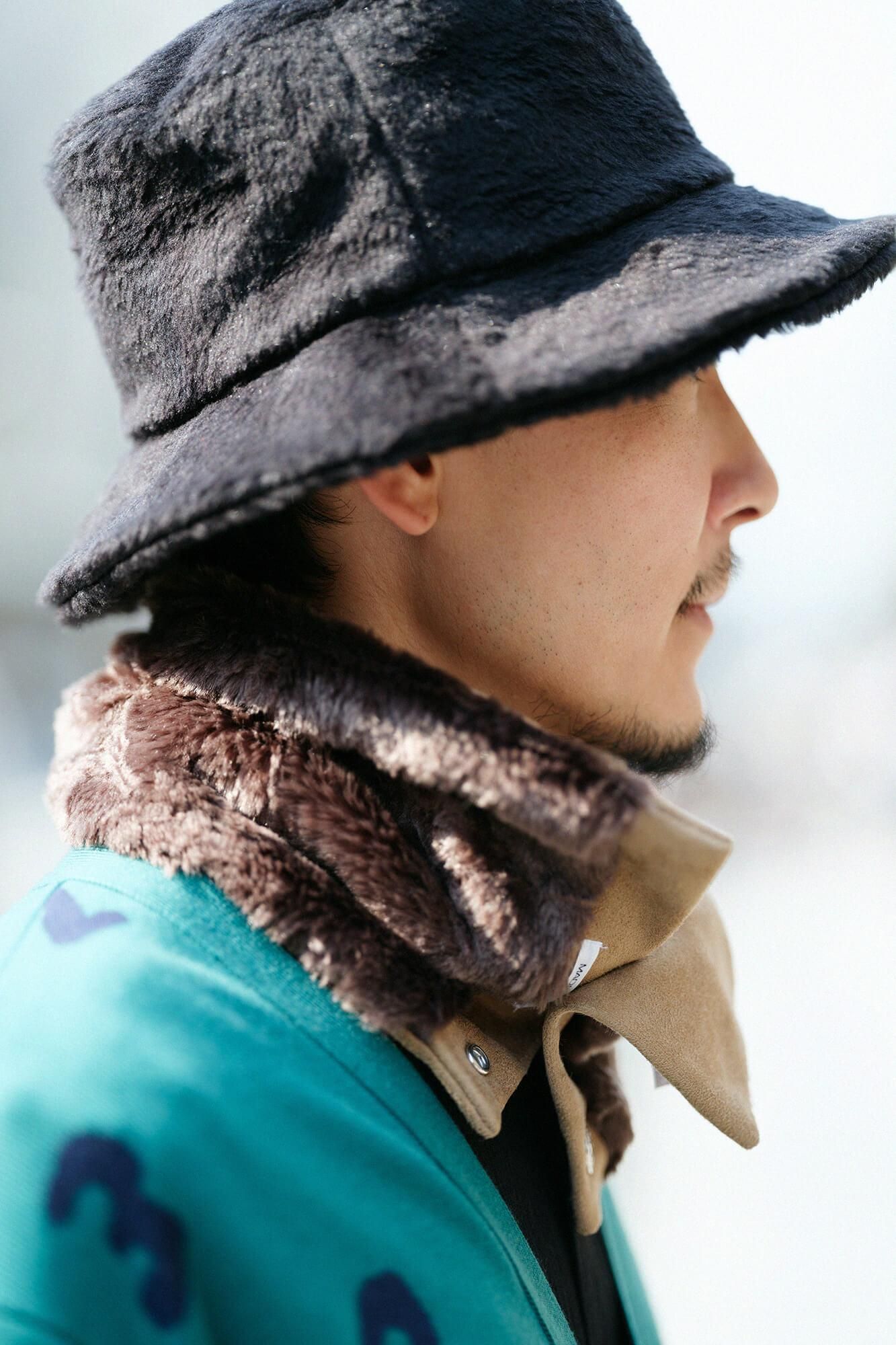 【預購】人造毛皮 雙面用短圍巾/焦糖色×棕色(※預計於12月9日左右發貨)