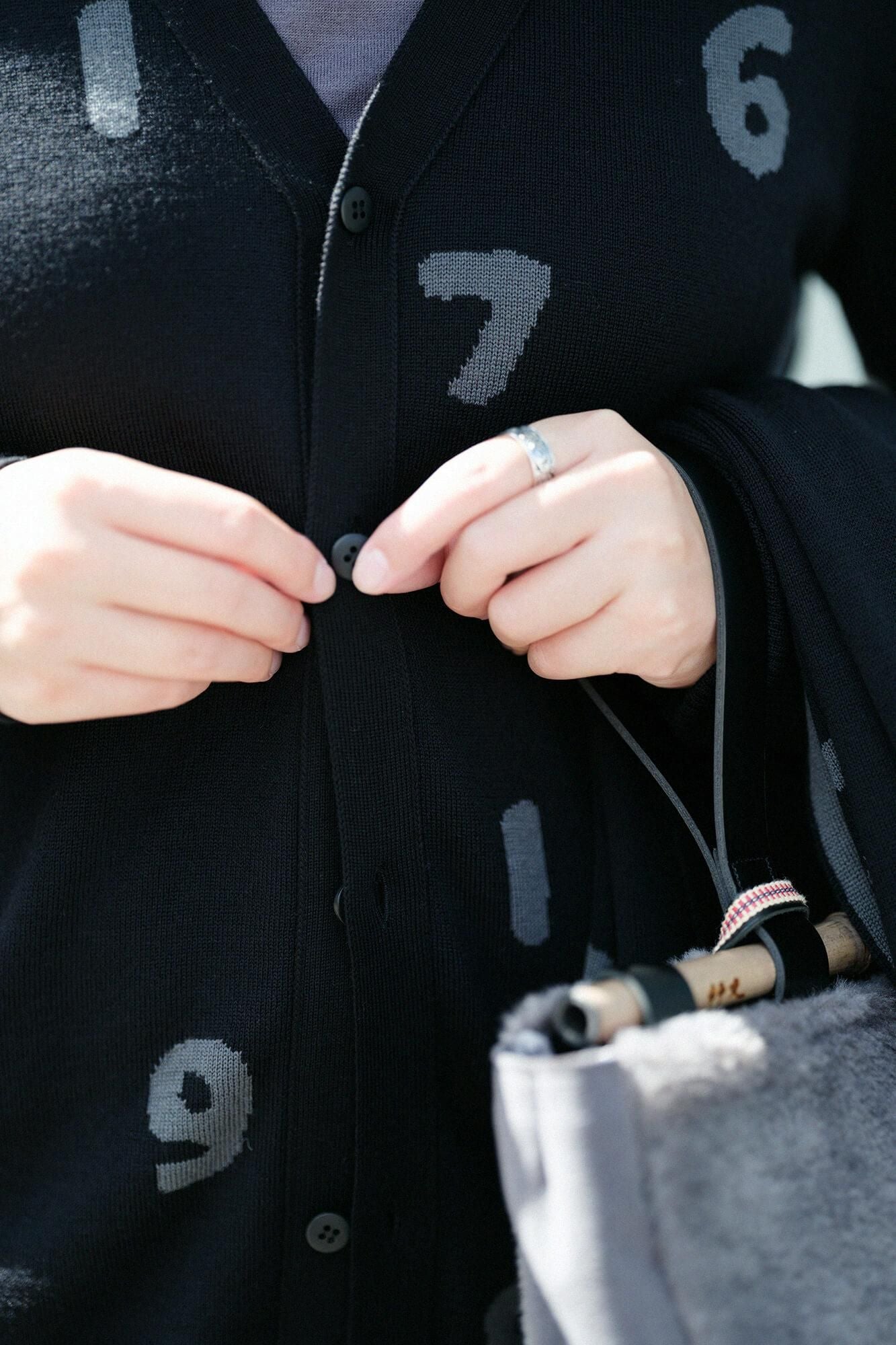 【預購】Super 140's 緹花針織外套/SO-SU-U十數 黑色(※預計於12月9日左右發貨)