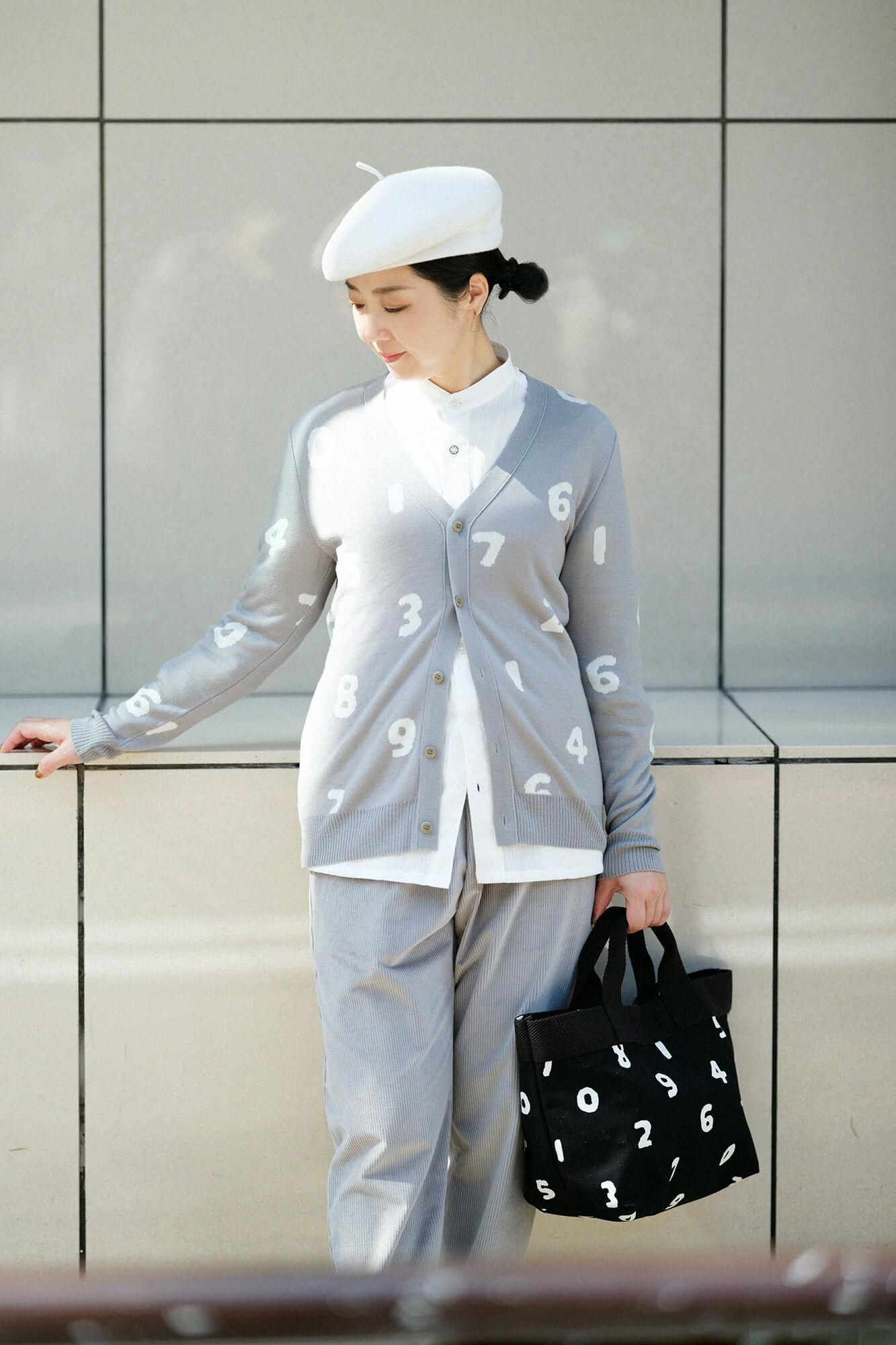 슈퍼 140의 자카드 가디건/SO-SU-U 쥐 (Snezu)