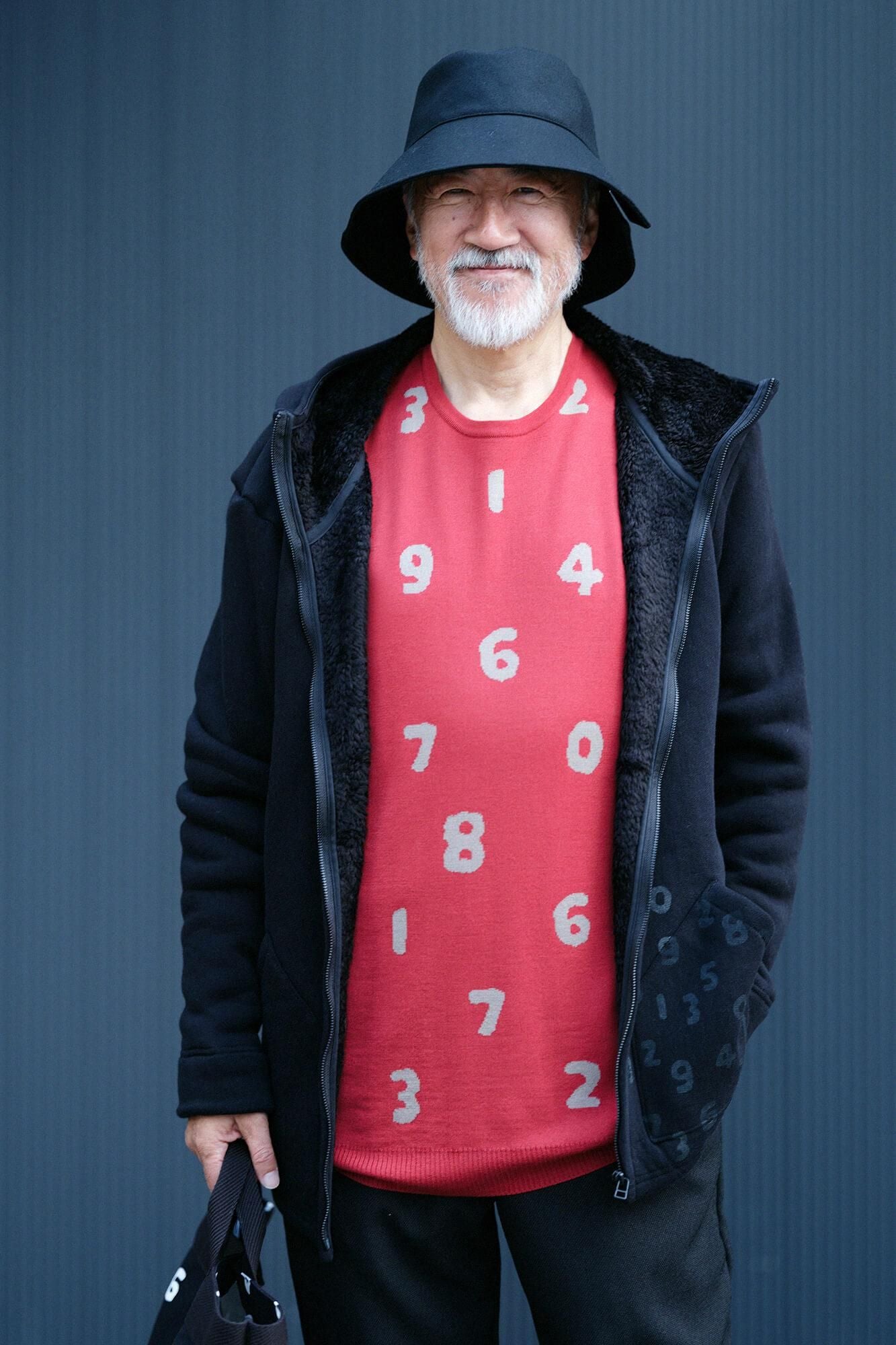 Super 140's Jacquard-Strickpullover mit Rundhalsausschnitt/SO-SU-U Dunkelbraun