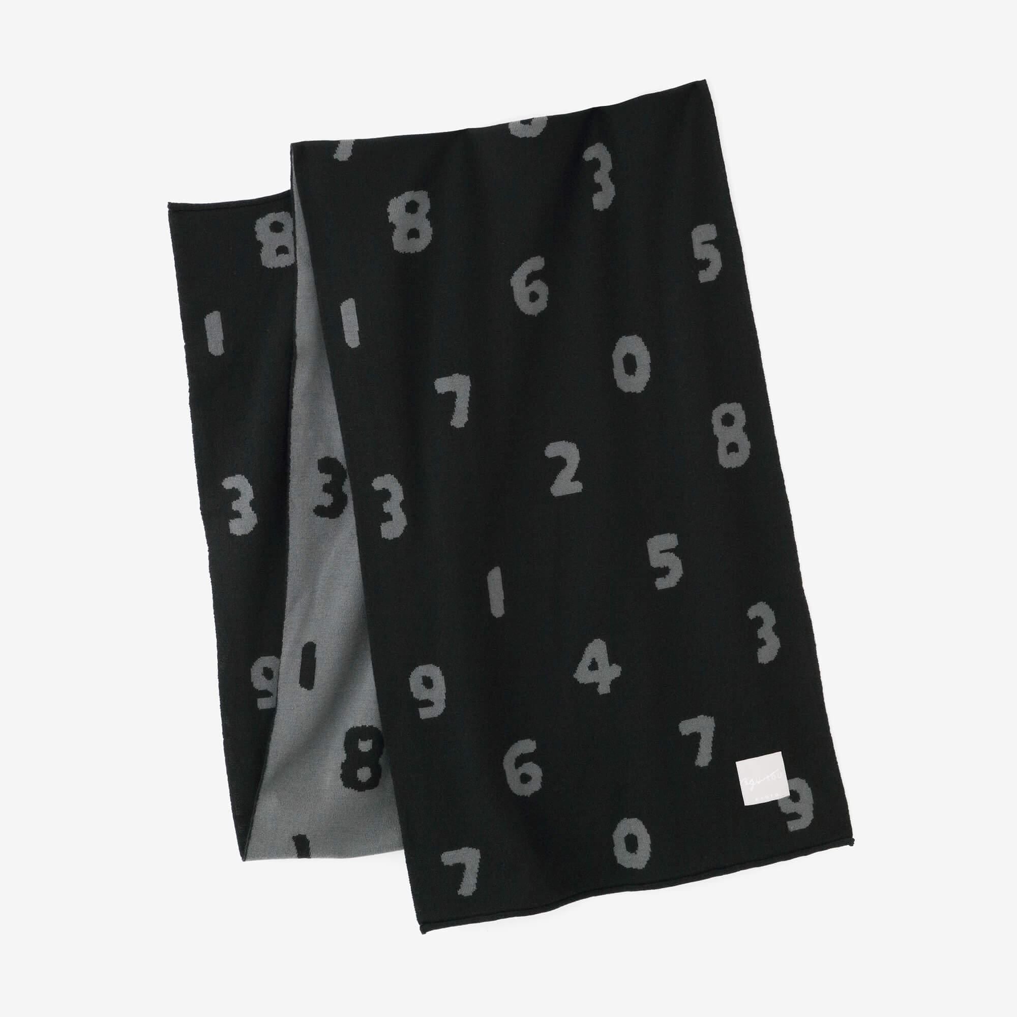 スーパー140'sジャカード マフラー/SO-SU-U 濡羽色(ぬればいろ)