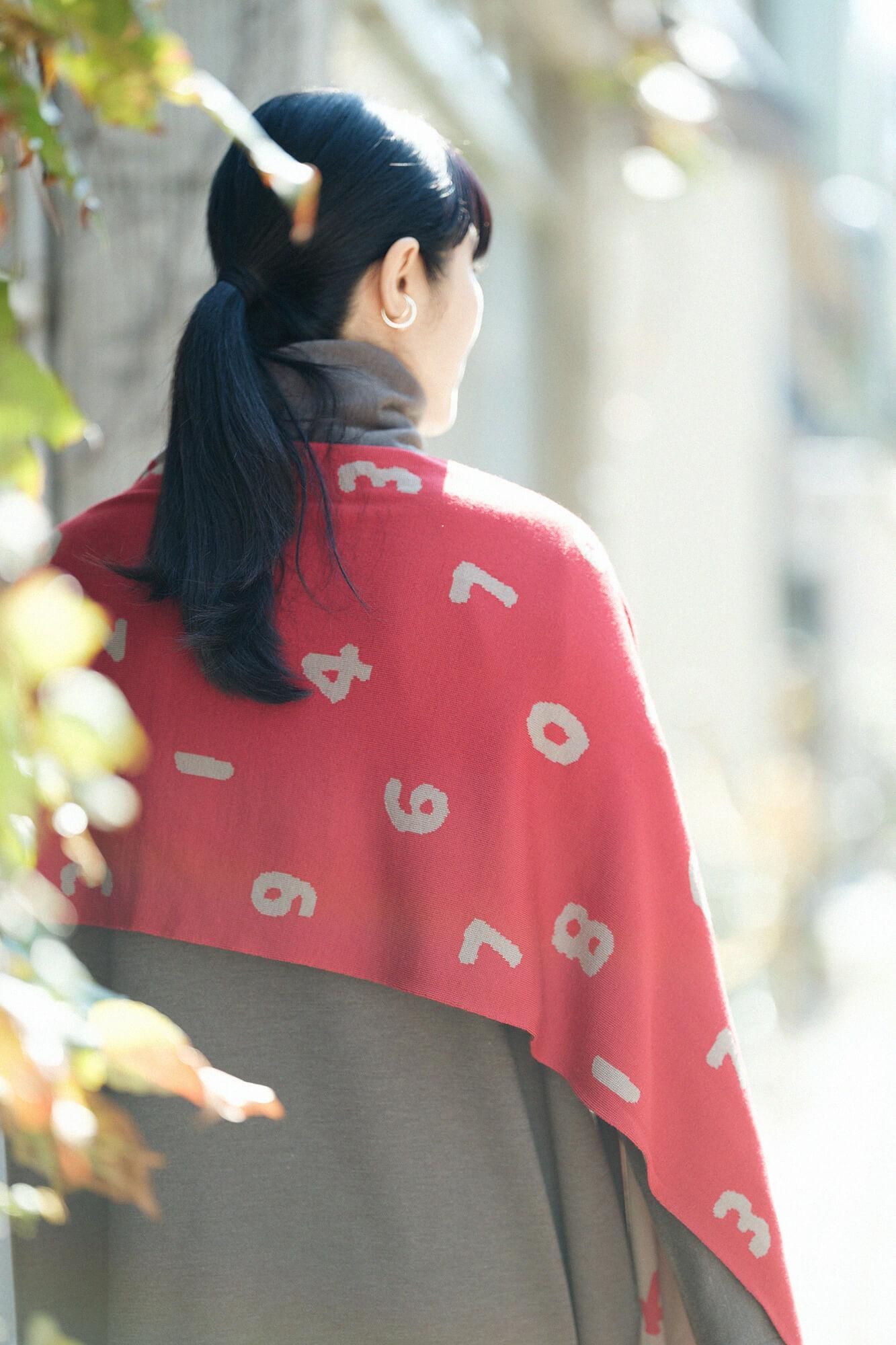 超级140年代的jacquard围巾/so-su-u灰色