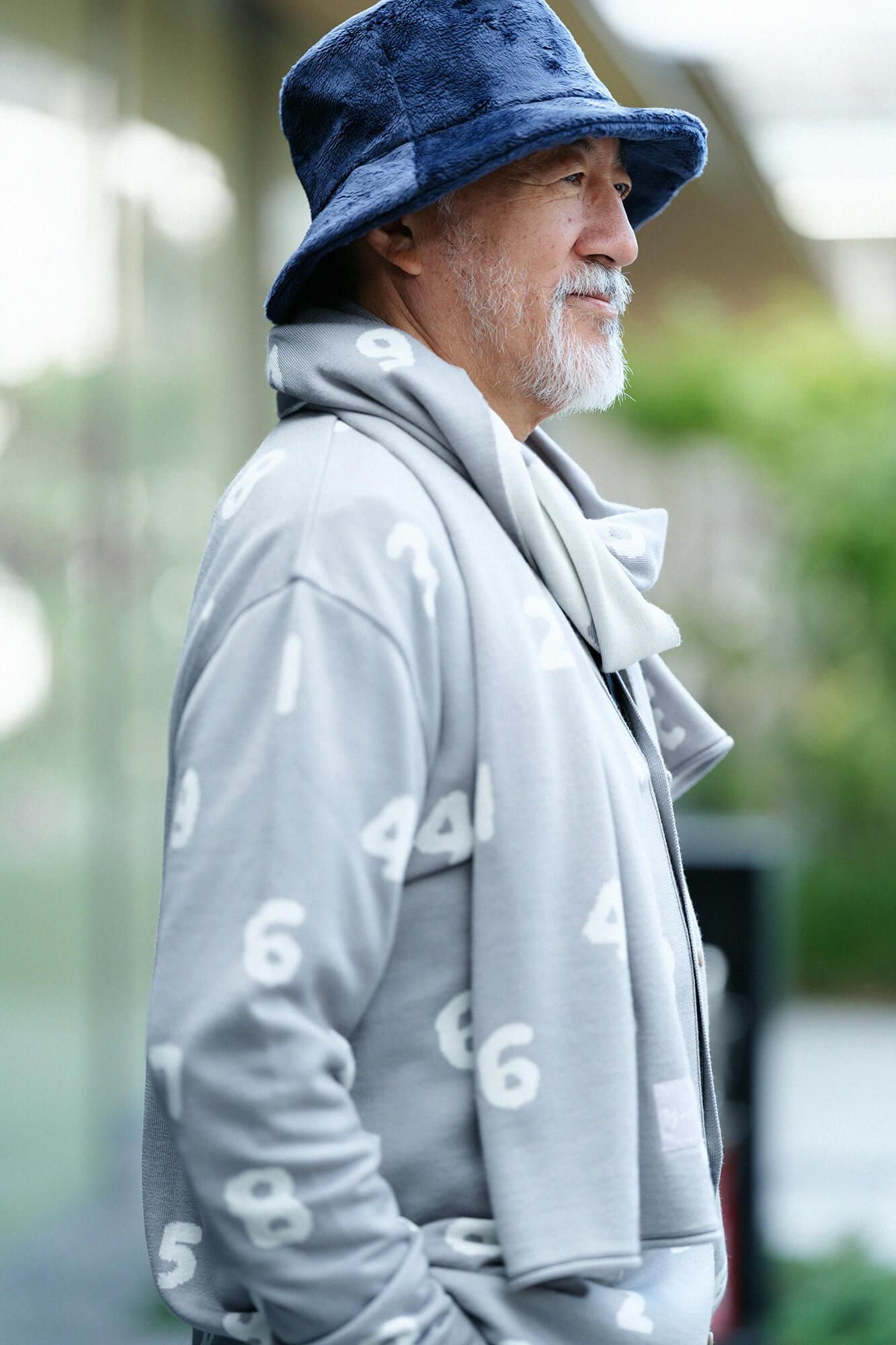 Super 140's Jacquard Muffler / SO-SU-U Grey