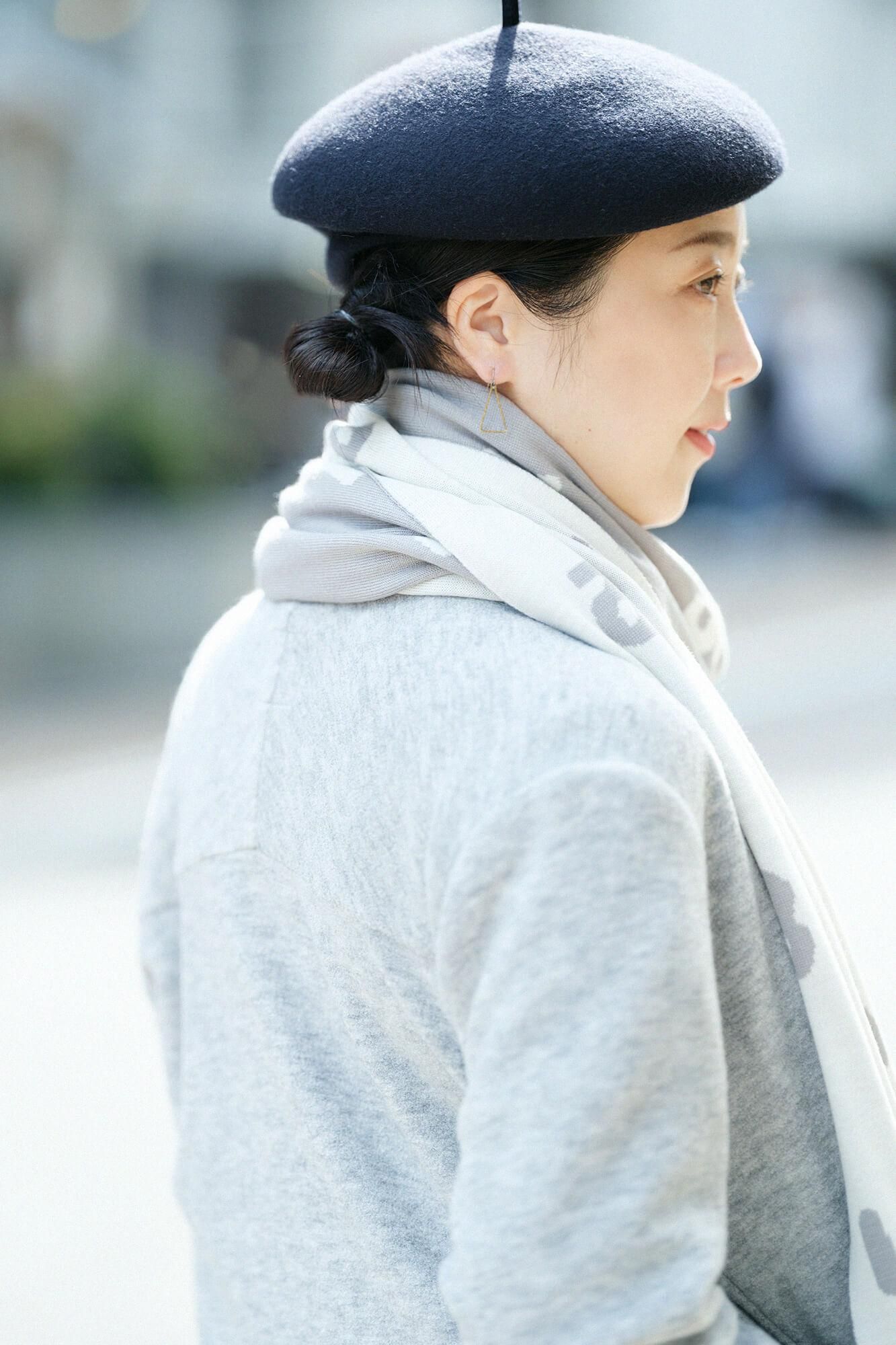 Super 140's Jacquard Muffler / SO-SU-U Grey