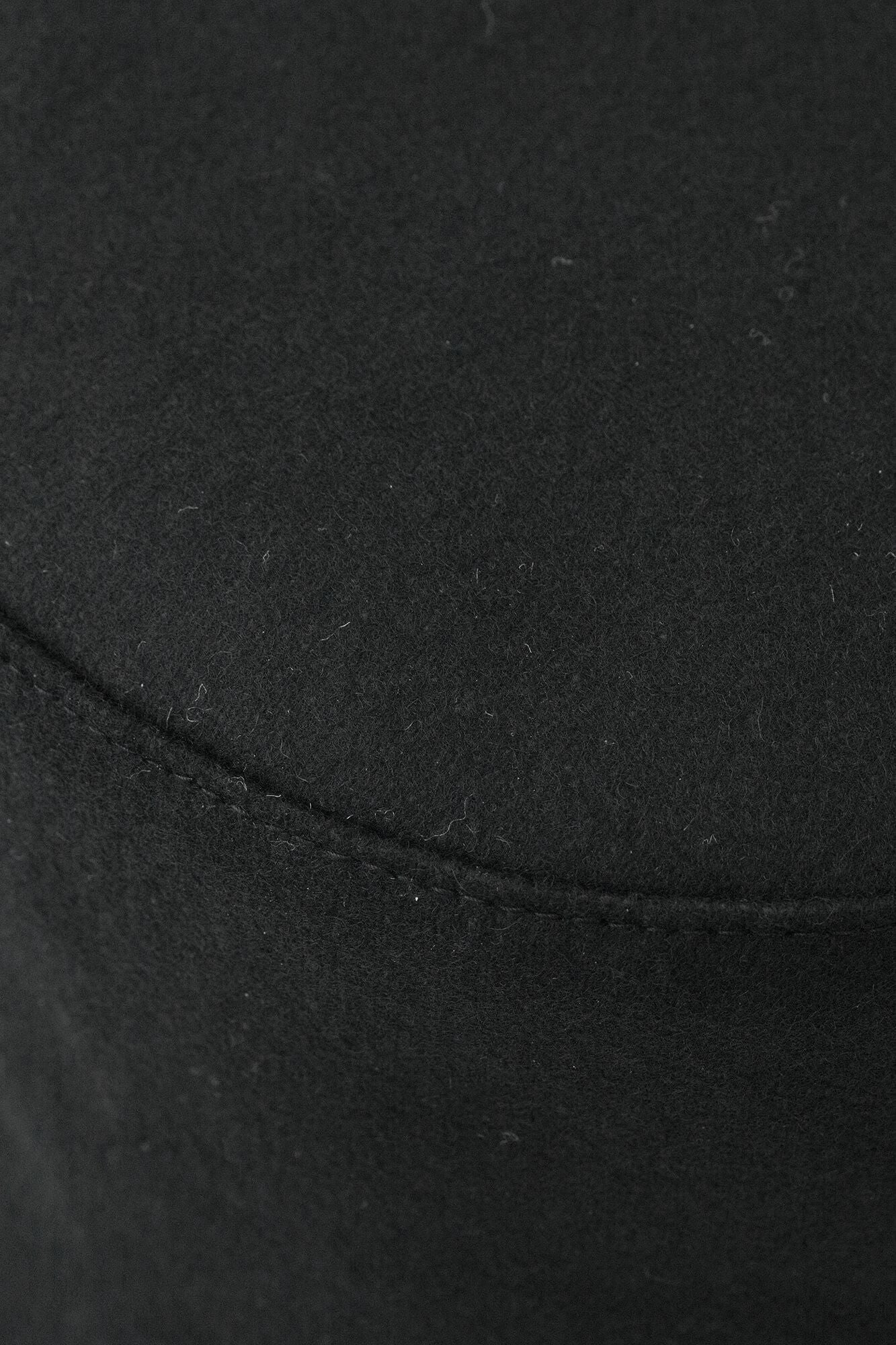 Super 100's 法蘭絨開口漁夫帽/黑色× SO-SU-U十數 昆