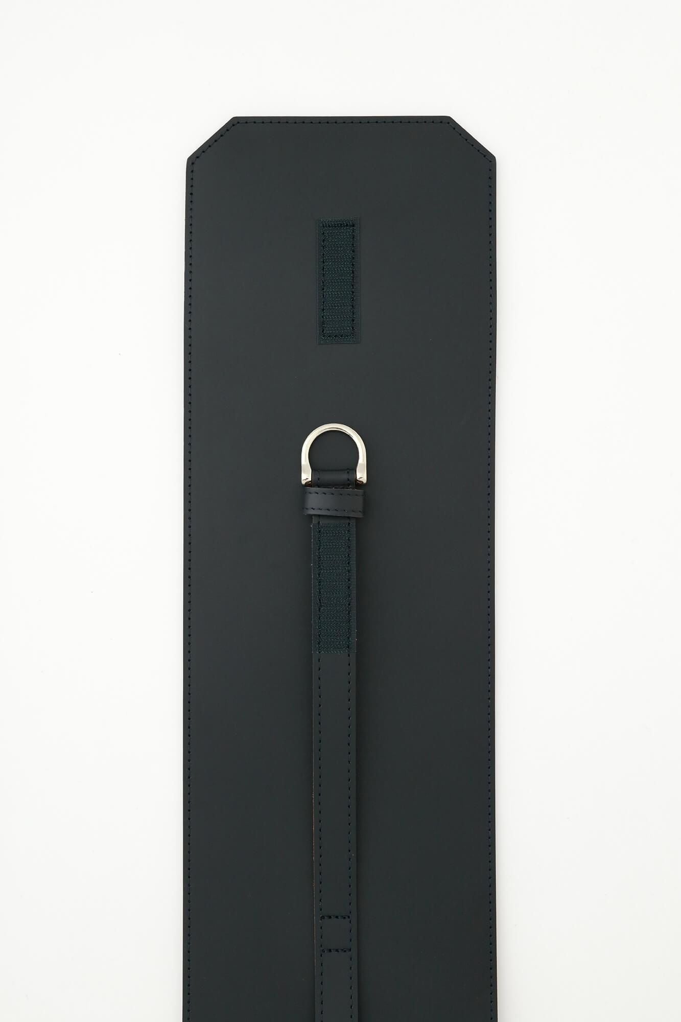 Leather Obi Belt / Dark Navy