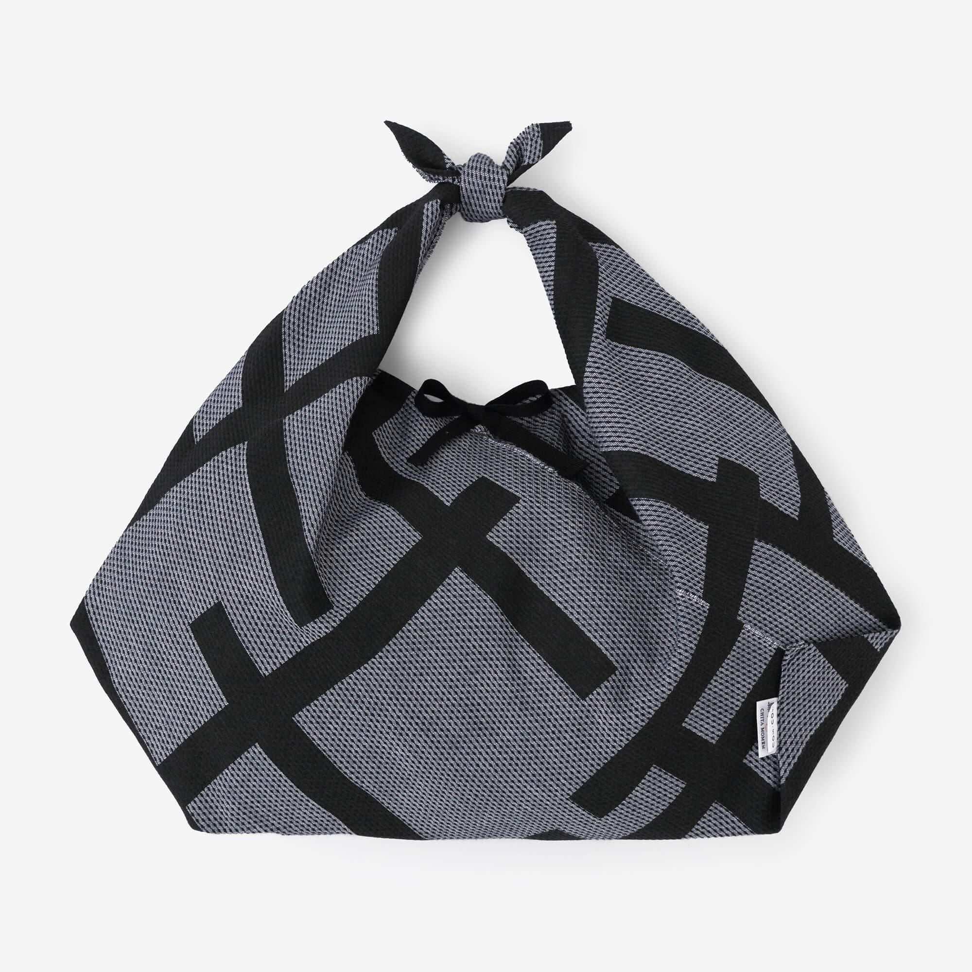 知多木棉 刺子繡 小巾折 穩 隨行袋/柵欄