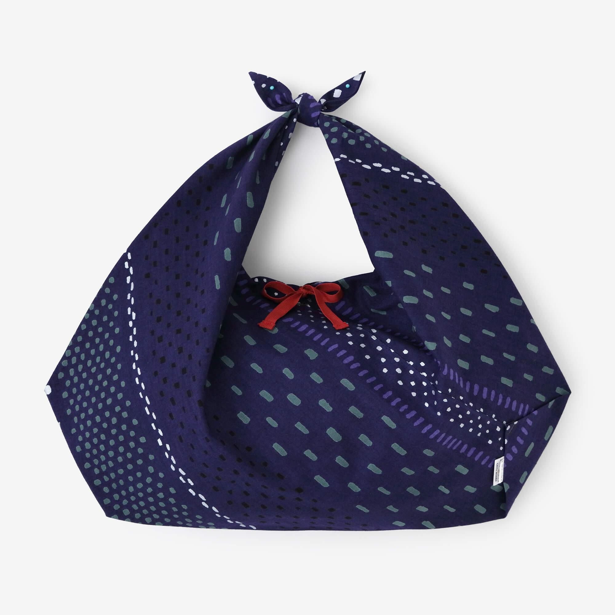 知多木綿 20/20 小巾折 穏(こはばおり おだやか)/霰縞(あられじま)