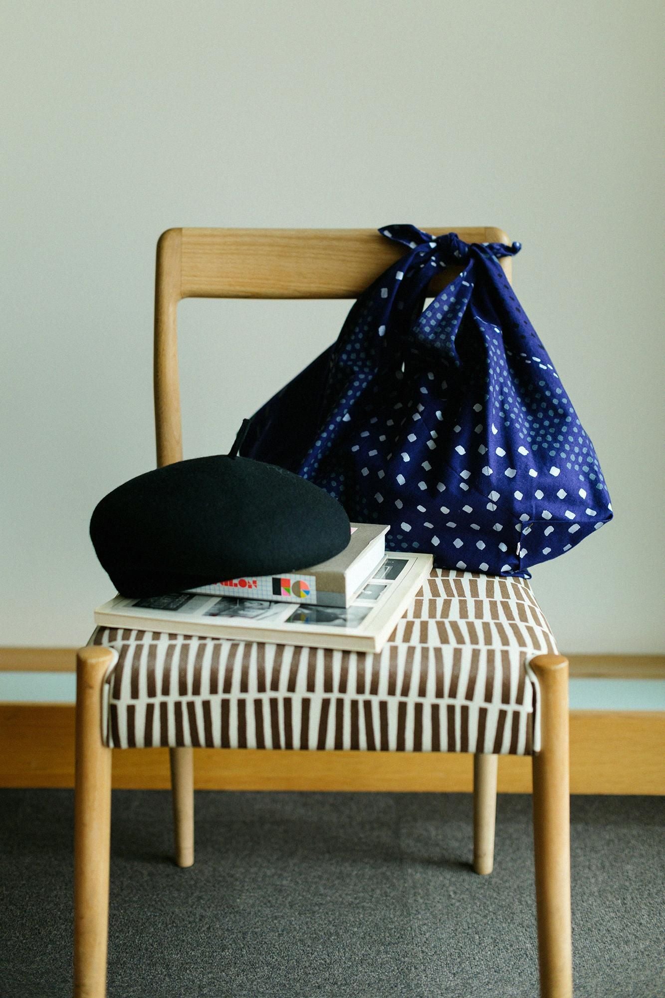 知多木綿 20/20 小巾折 穏(こはばおり おだやか)/霰縞(あられじま)