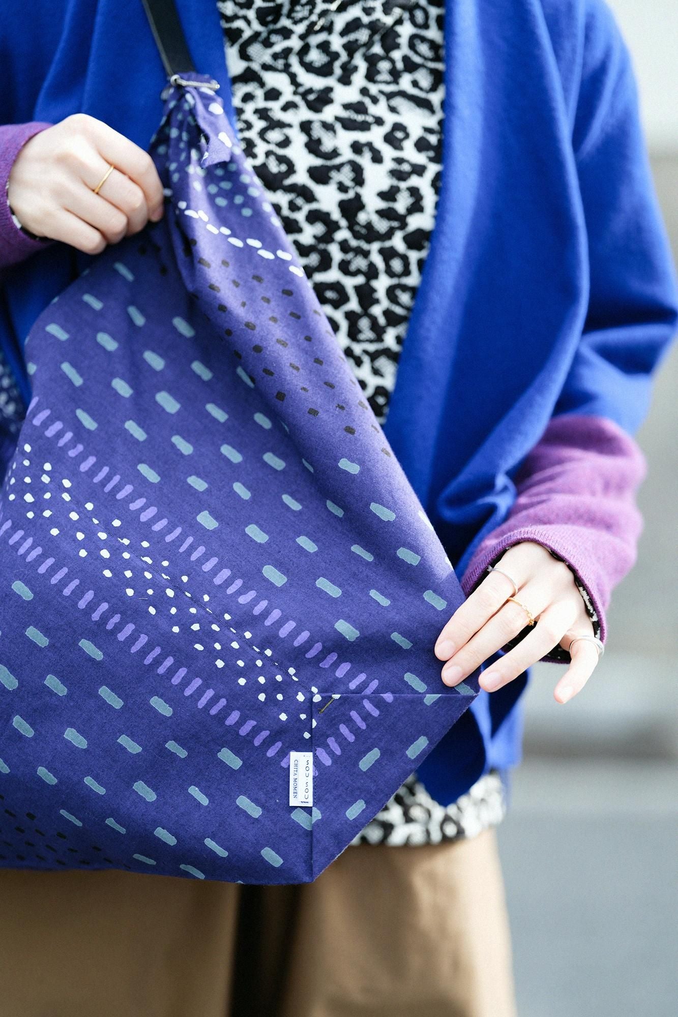 知多木綿 20/20 小巾折 穏(こはばおり おだやか)/霰縞(あられじま)