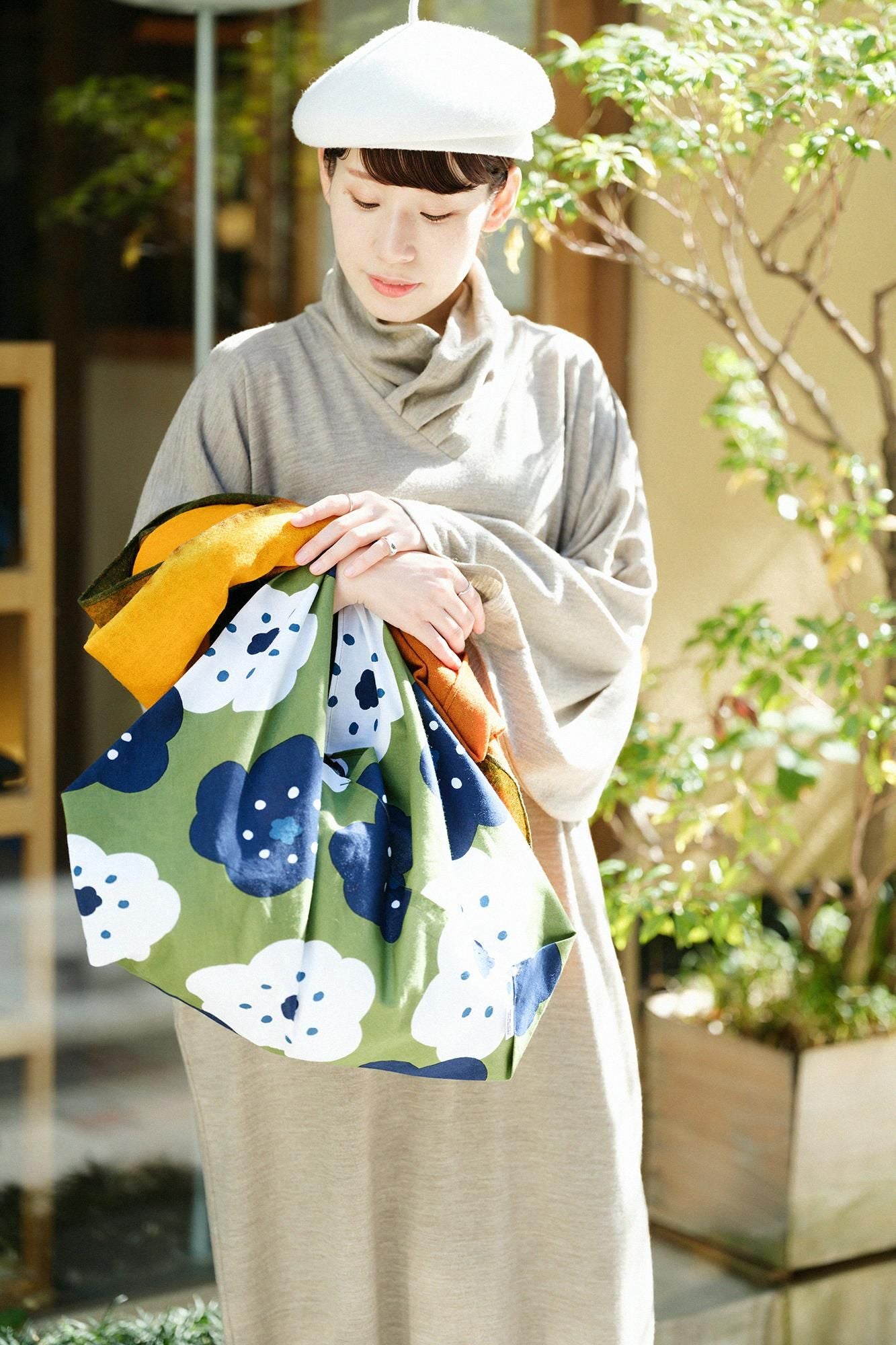 知多木綿 20/20 小巾折 穏(こはばおり おだやか)/ほほえみ