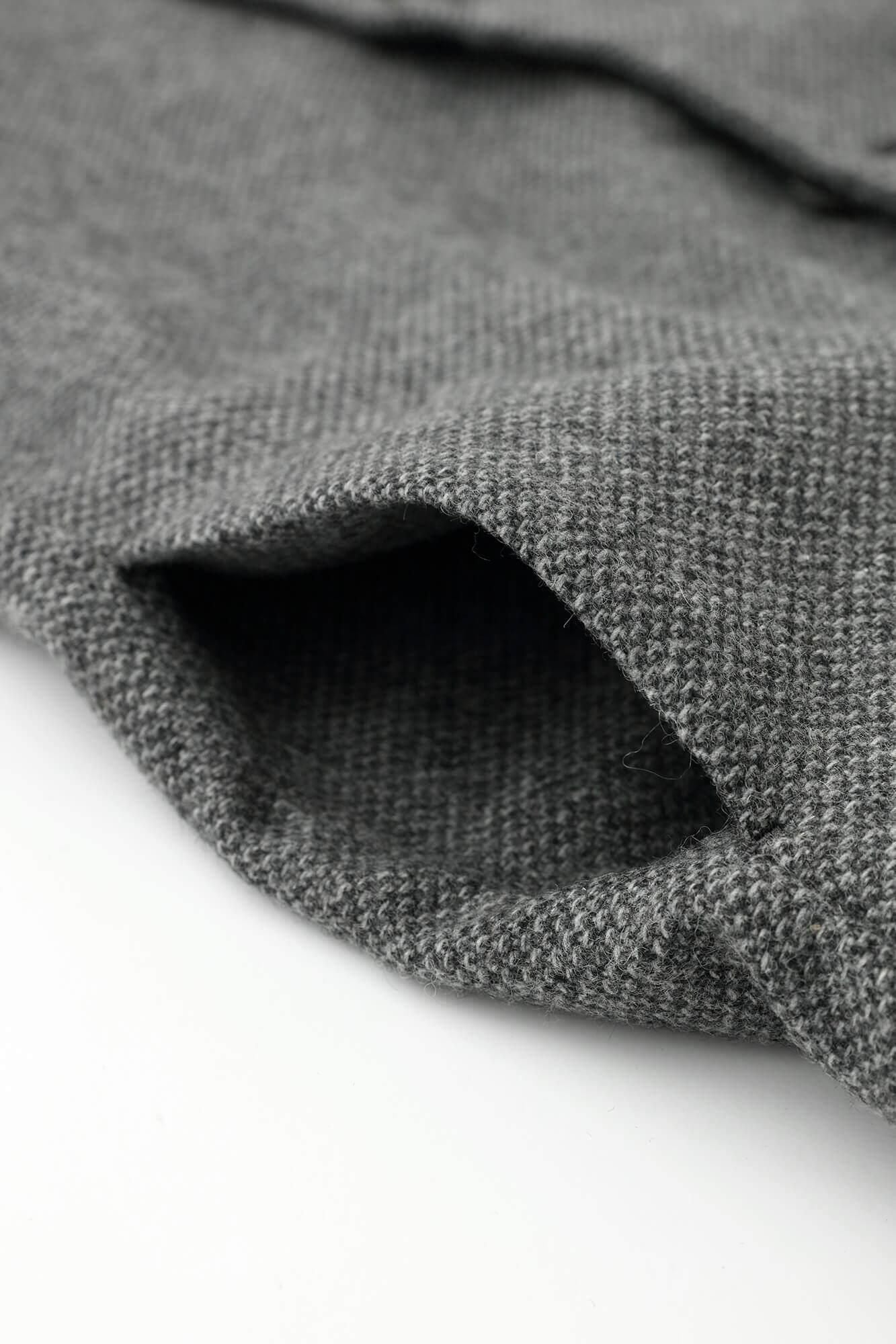 Bishu Tweed Twill Weave Stand Collar Short Coat/Dark Grey(Nibiiro)×Life in the Forest