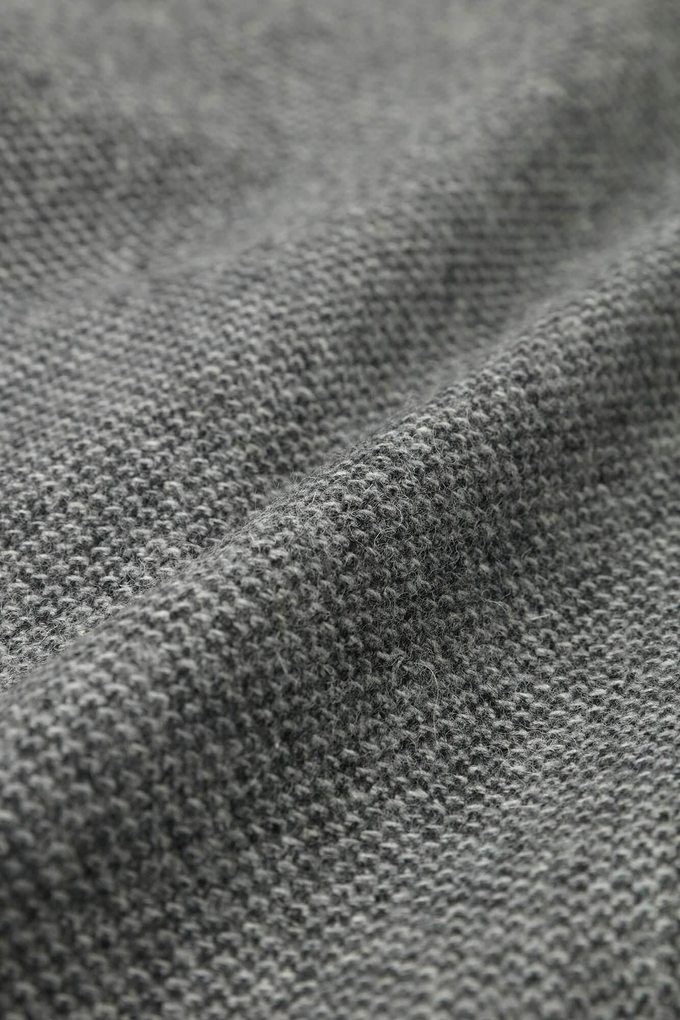 Bishu Tweed Twill Weave Stand Collar Short Coat/Dark Grey(Nibiiro)×Life in the Forest