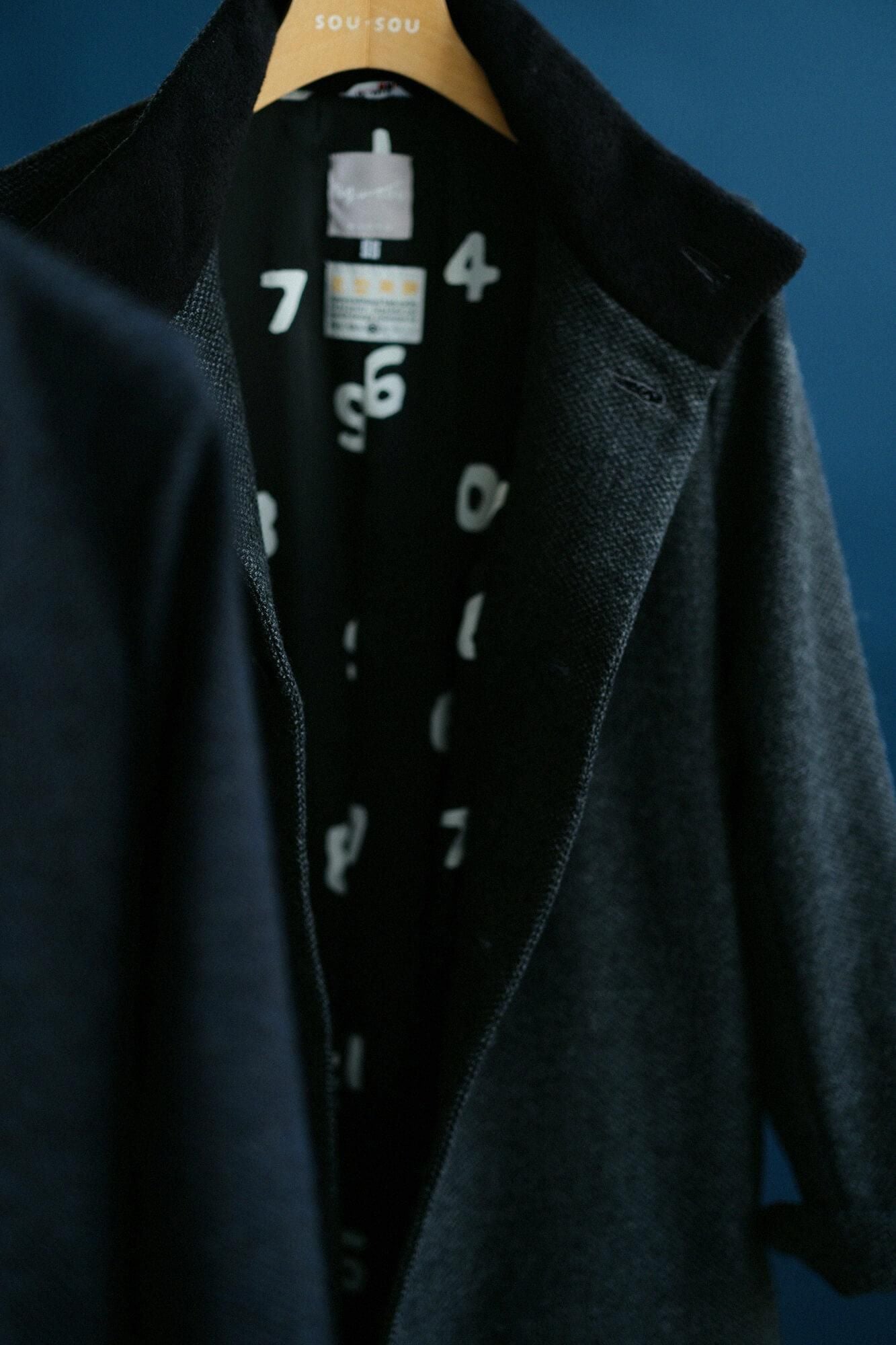 【預購】尾州緹花 斜紋織 立領短外套/墨色×SO-SU-U十數(※預計於12月9日左右發貨)