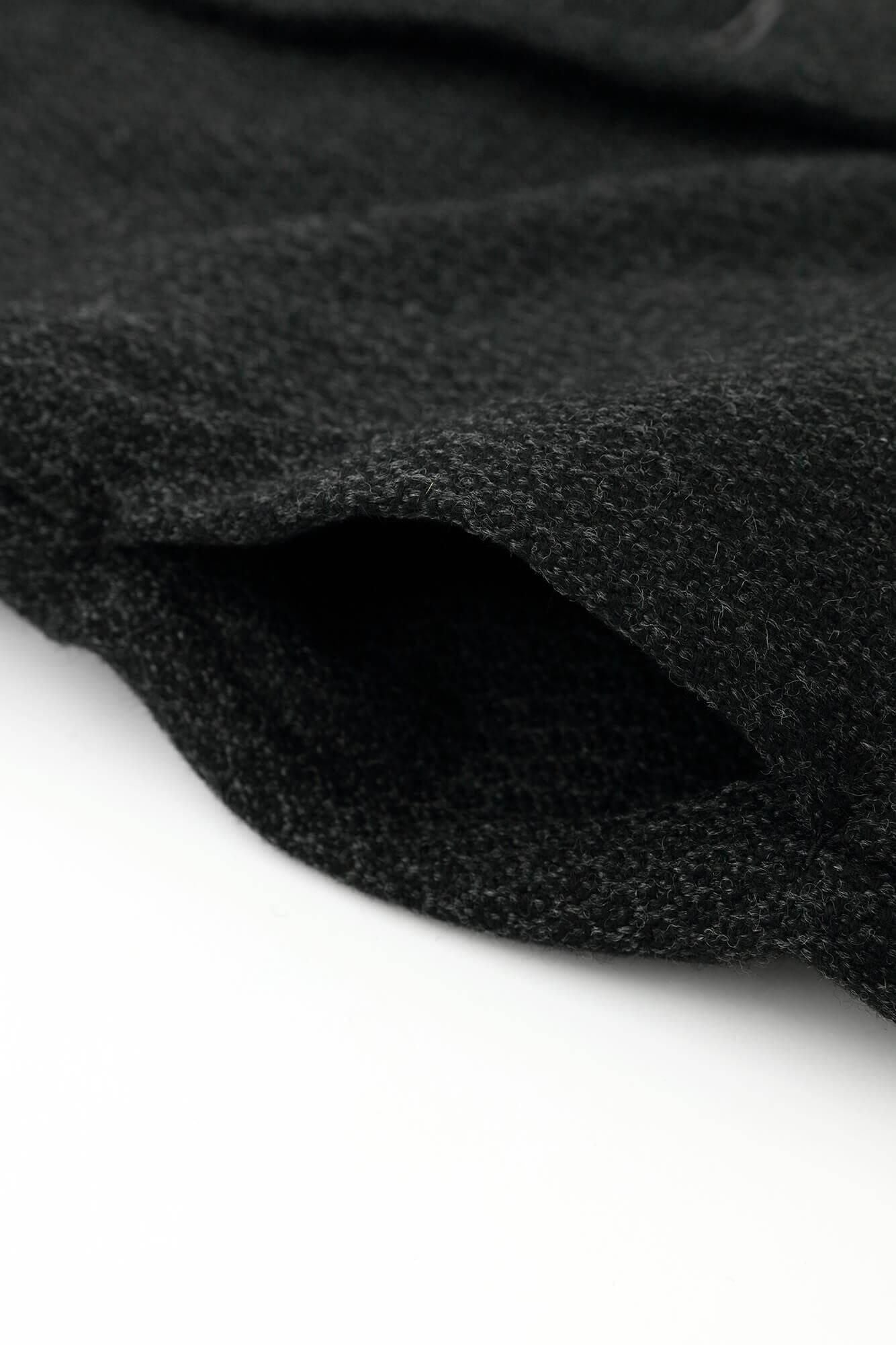 【Online】Woolen Yarn Dobby Weave Stand CollarBModern.Gourmet coat/Ink black (cornerminds old time withro)×SO-SU-U