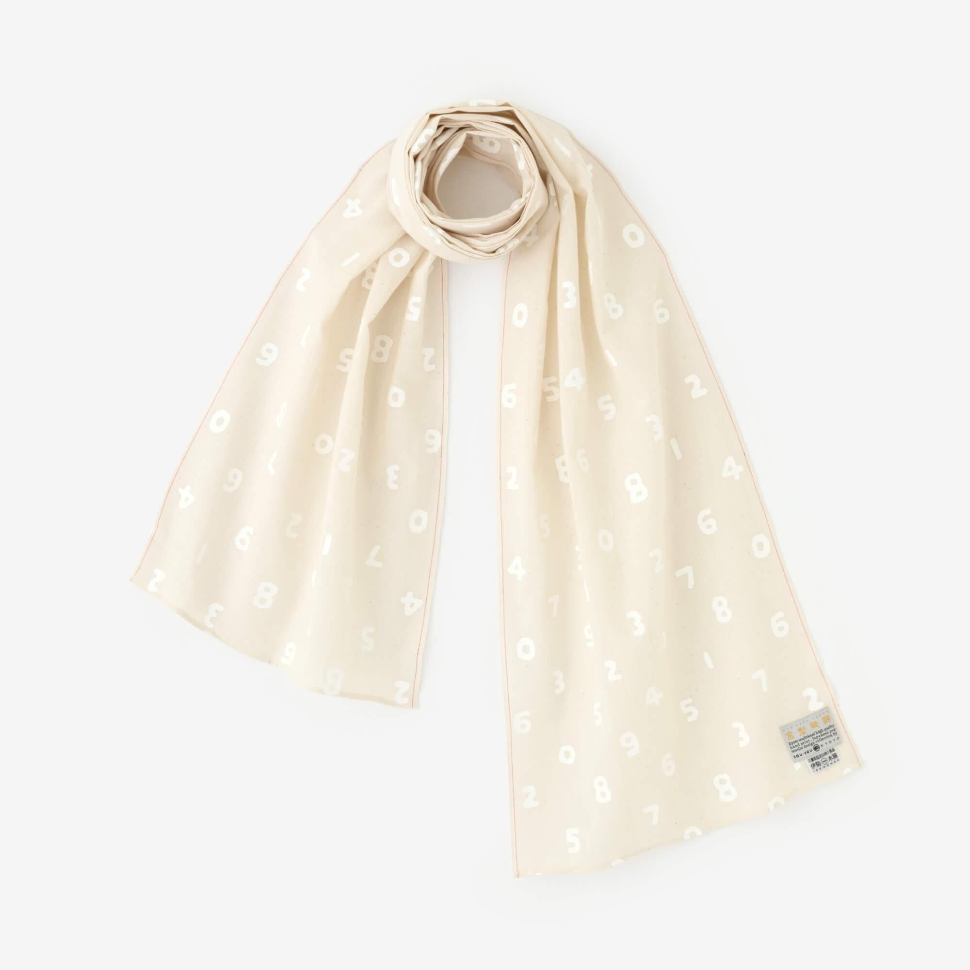 Isemomen Cotton Scarf / SO-SU-U Raw White × White 2