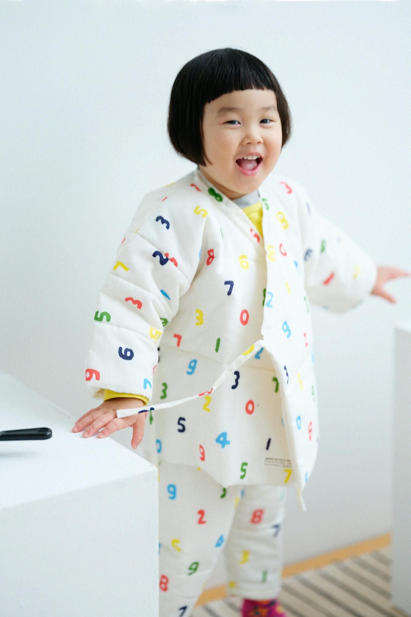 伊勢木棉夾棉 兒童作務衣 上● /SO-SU-U十數 五色