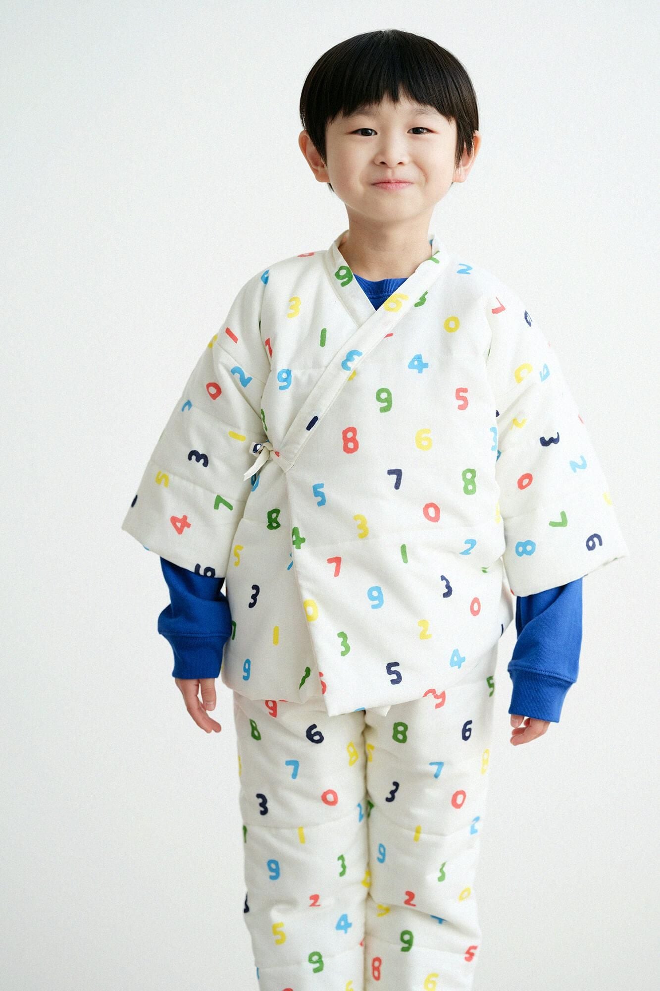 伊勢木棉夾棉 兒童作務衣 上● /SO-SU-U十數 五色