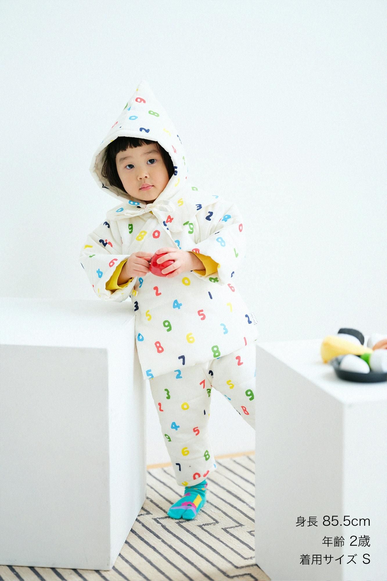 ●伊勢木棉夾棉 兒童作務衣 下/SO-SU-U十數 五色