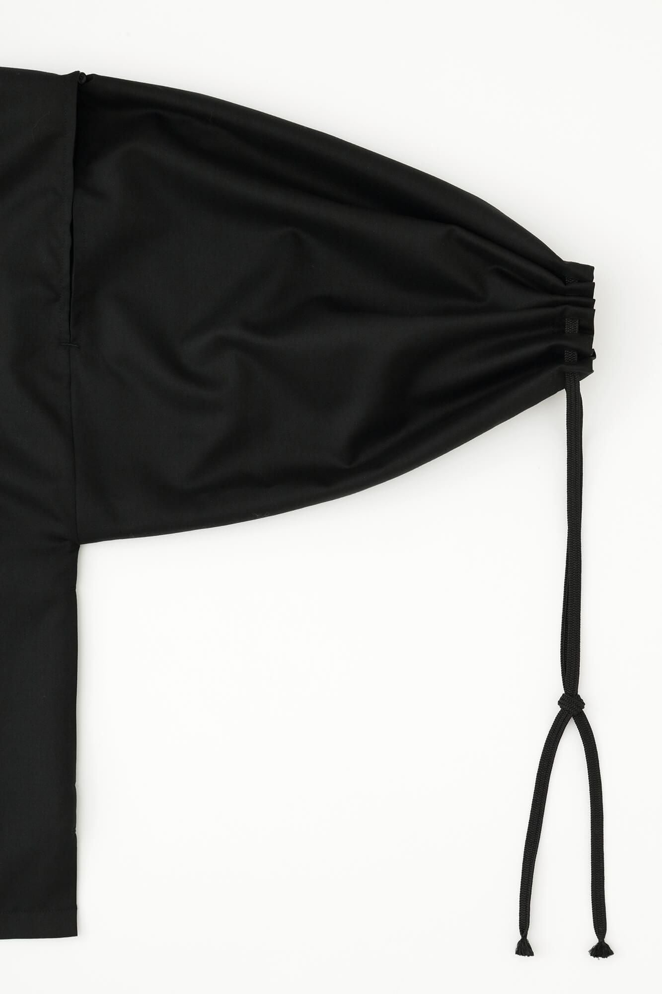 42双 梳毛(そもう) 風靡羽織(ふうびばおり) 透かし宮中袖(きゅうちゅうそで) 袷(あわせ)/濡羽色(ぬればいろ)