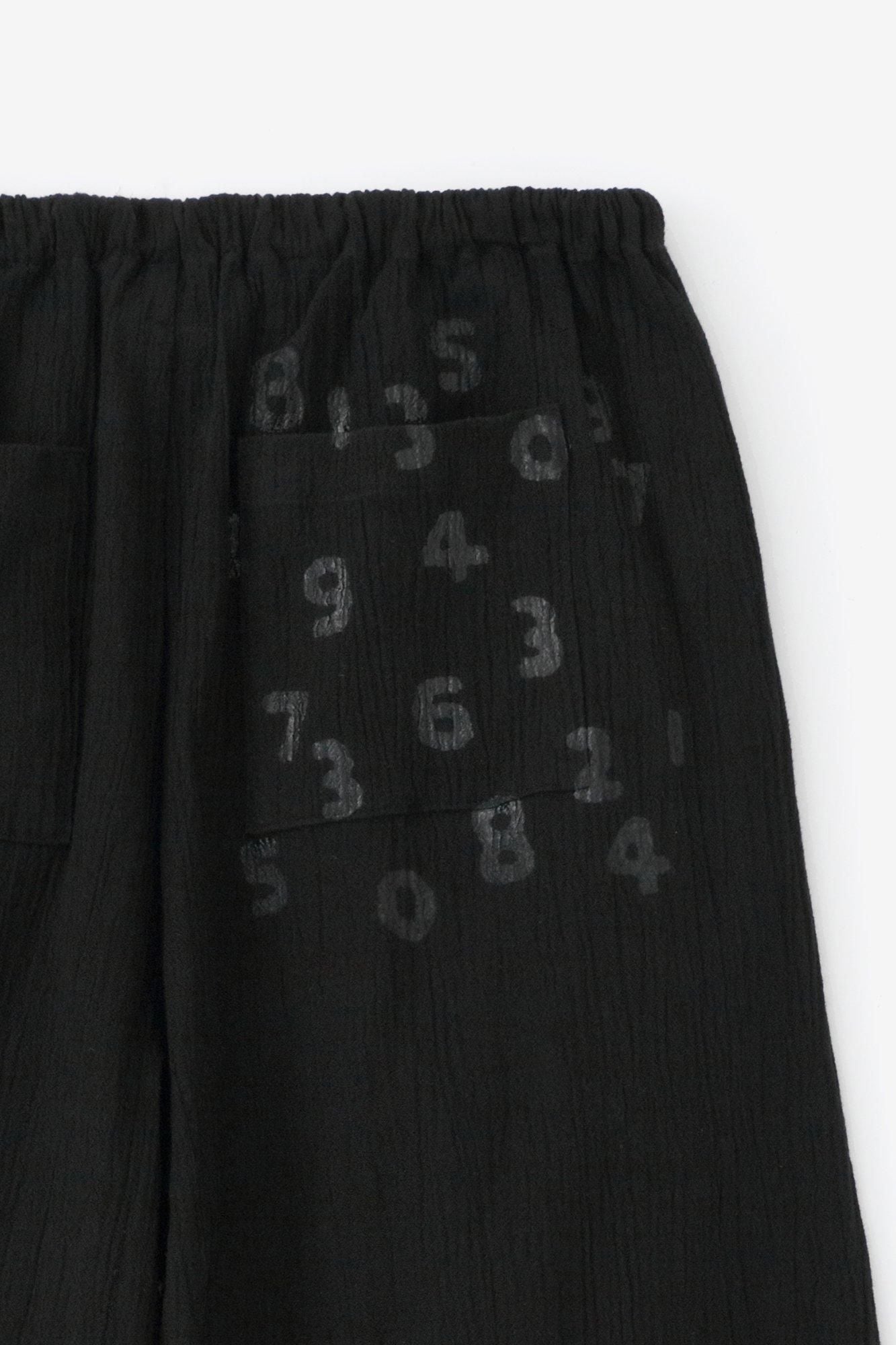 【online한정】타카시마치지미 20/10 넓은 바지 2.0/검은색