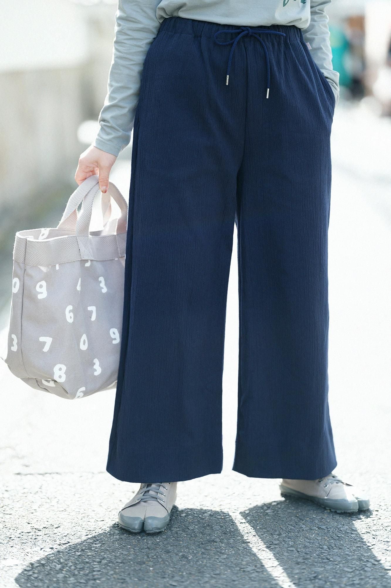 【online한정】타카시마치지미 20/10 와이드팬츠 2.0/남색