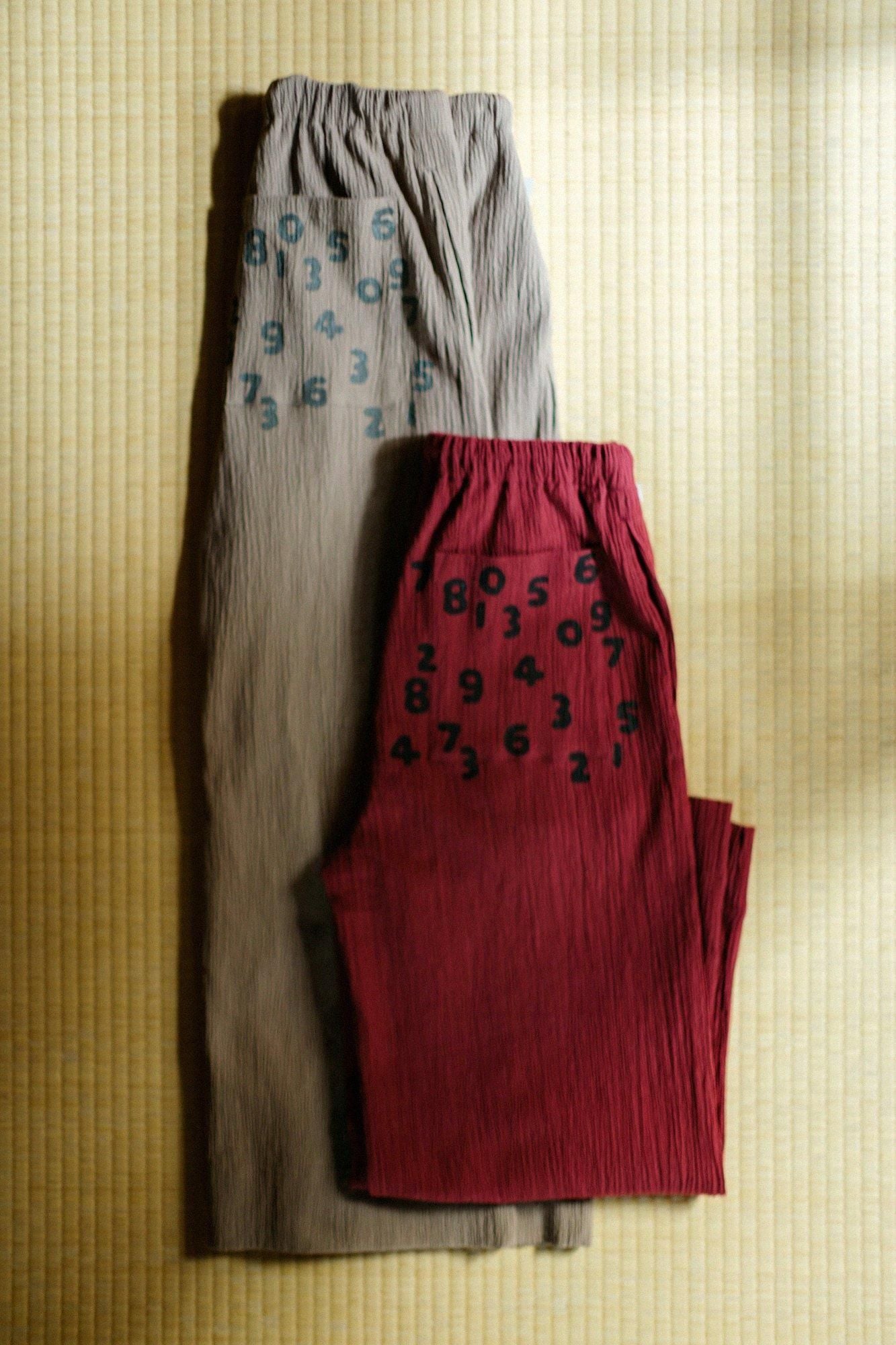 【net limited】Chizimi Cotton 20/10 Wide Pants 2.0 / Burgundy