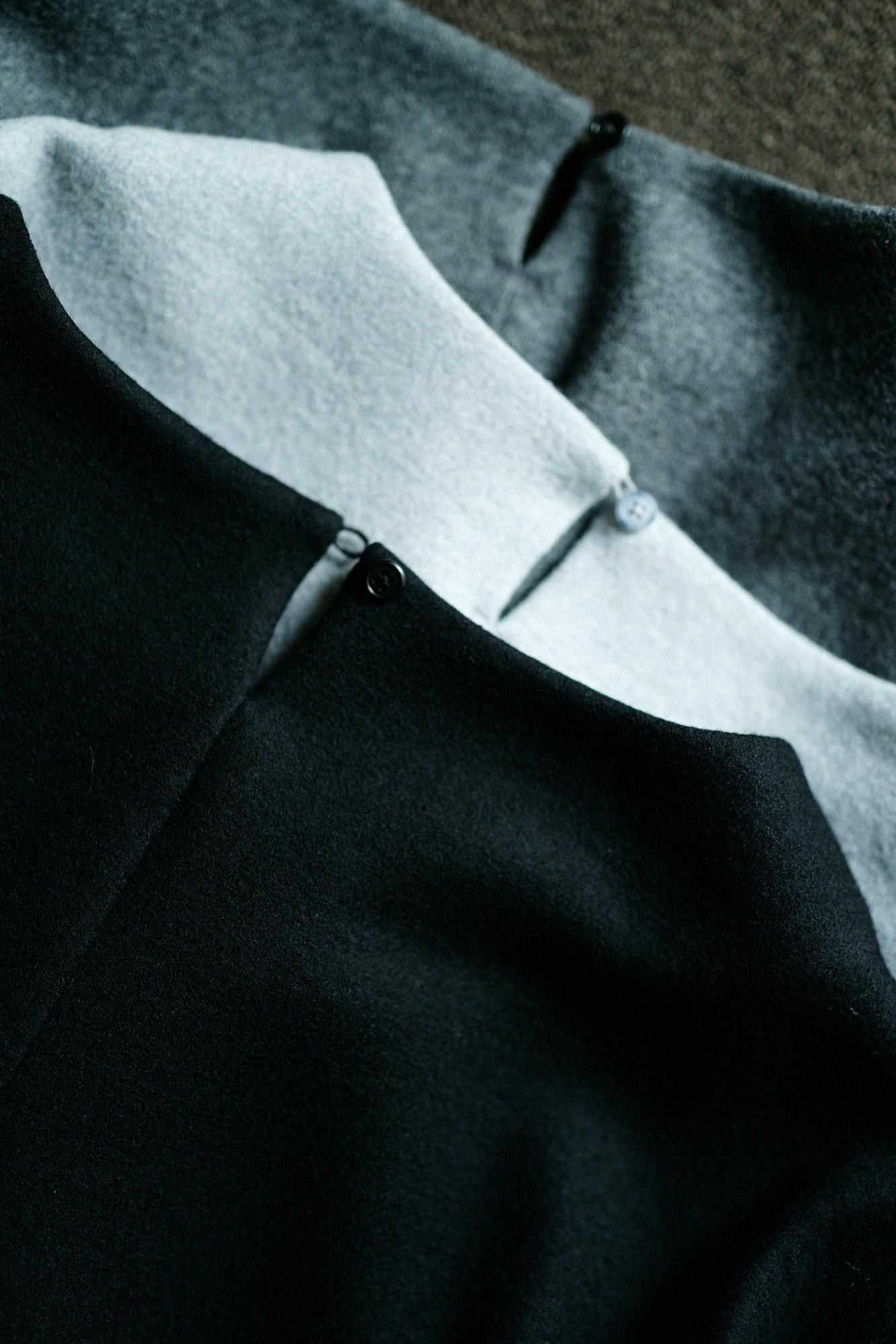 Combed Yarn Felted Interlock Knitting-Sided Knit Largo One-piece Dress Maxi Length / Grey Ink