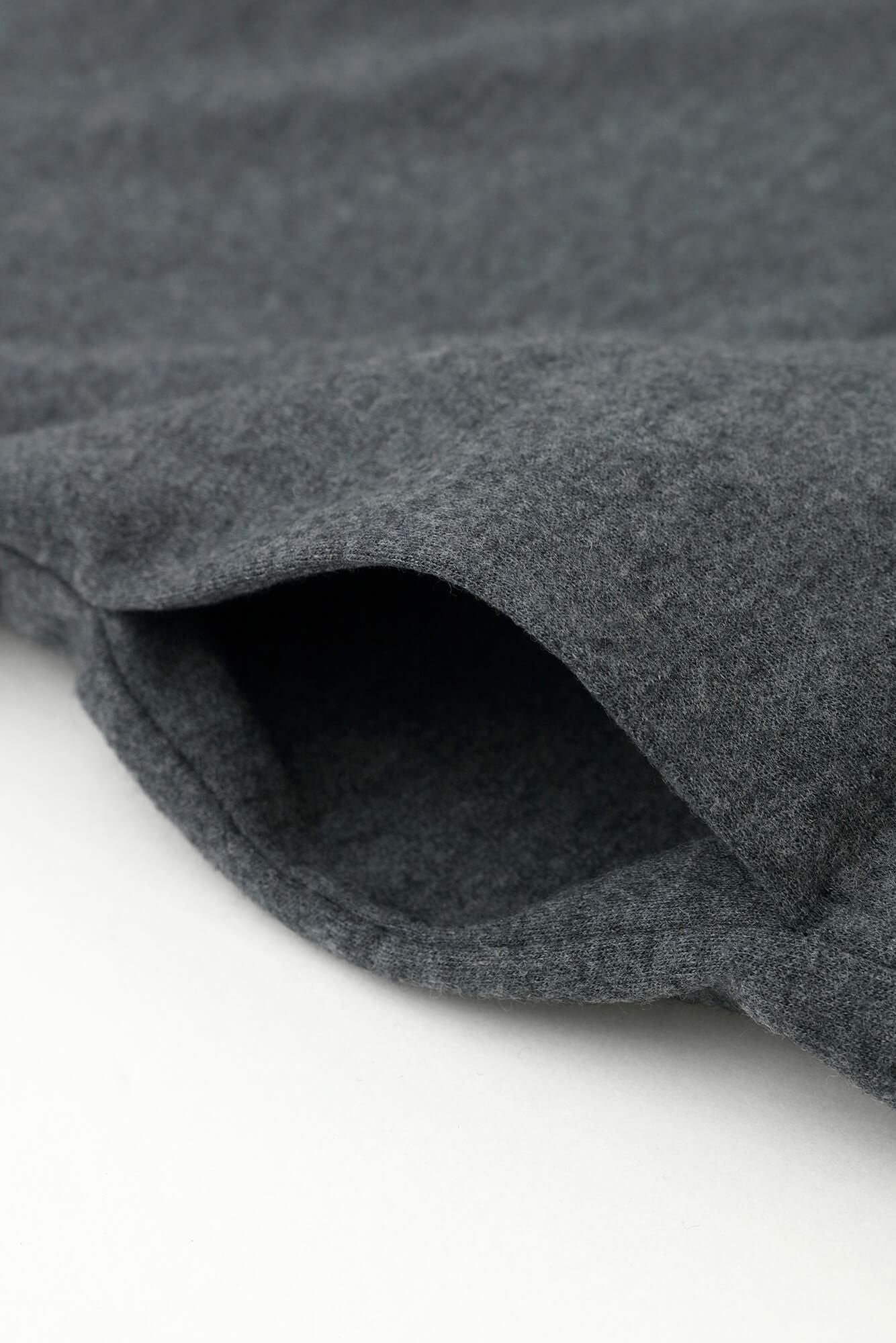 Super 100 laine à double face (Ryomen Ami) Collier de support clair Longueur maxi / cendres sombres