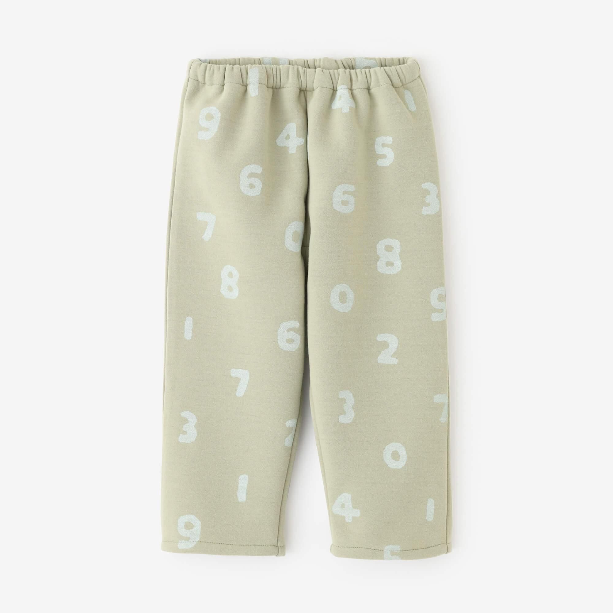 Cardboard Knit Monpe Pants for Kids / SO-SU-U Yellowish Green