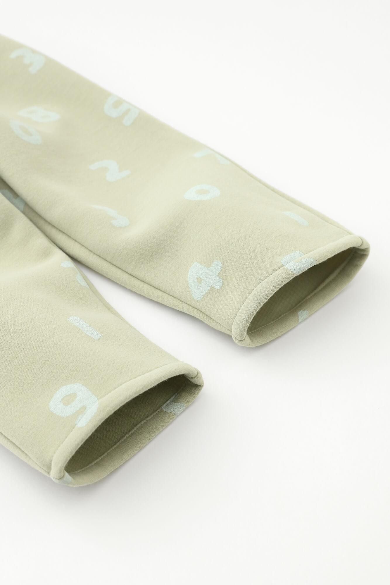 Cardboard Knit Monpe Pants for Kids / SO-SU-U Yellowish Green