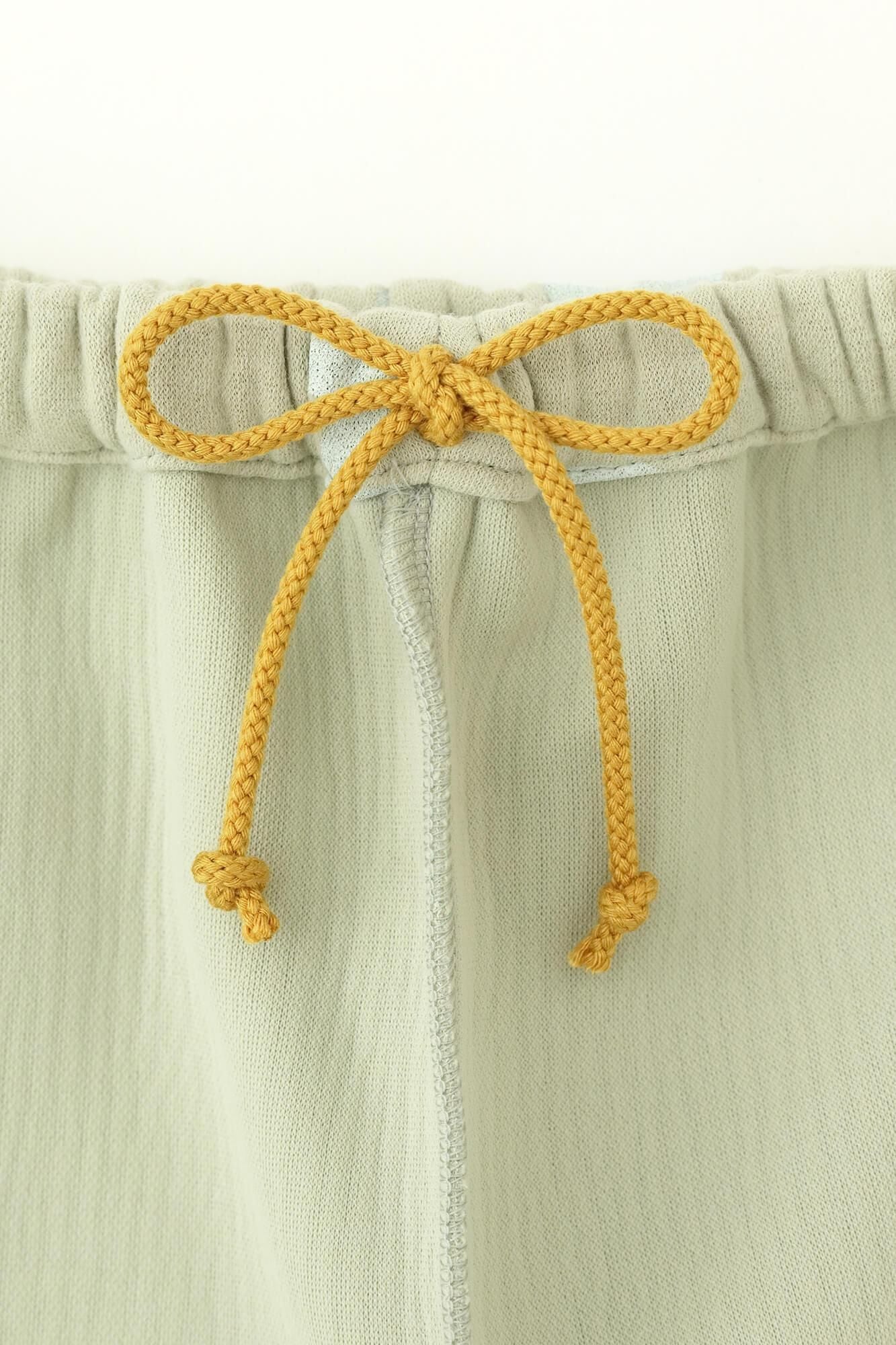 Cardboard Knit Monpe Pants for Kids / SO-SU-U Yellowish Green