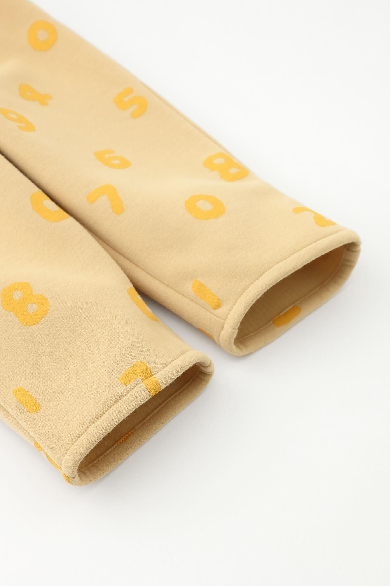 ●瓦楞編 童裝長褲/SO-SU-U 十數 淺黃色