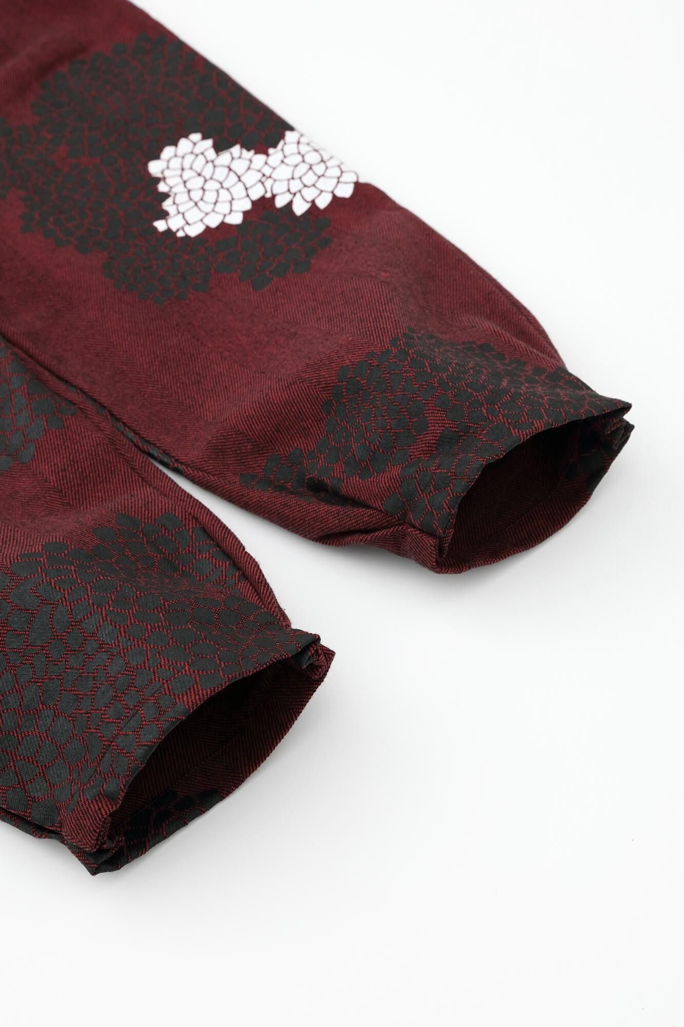 코튼 린넨 스기아야오리 히다 몸뻬/구름사이에 국화 Suo Iro