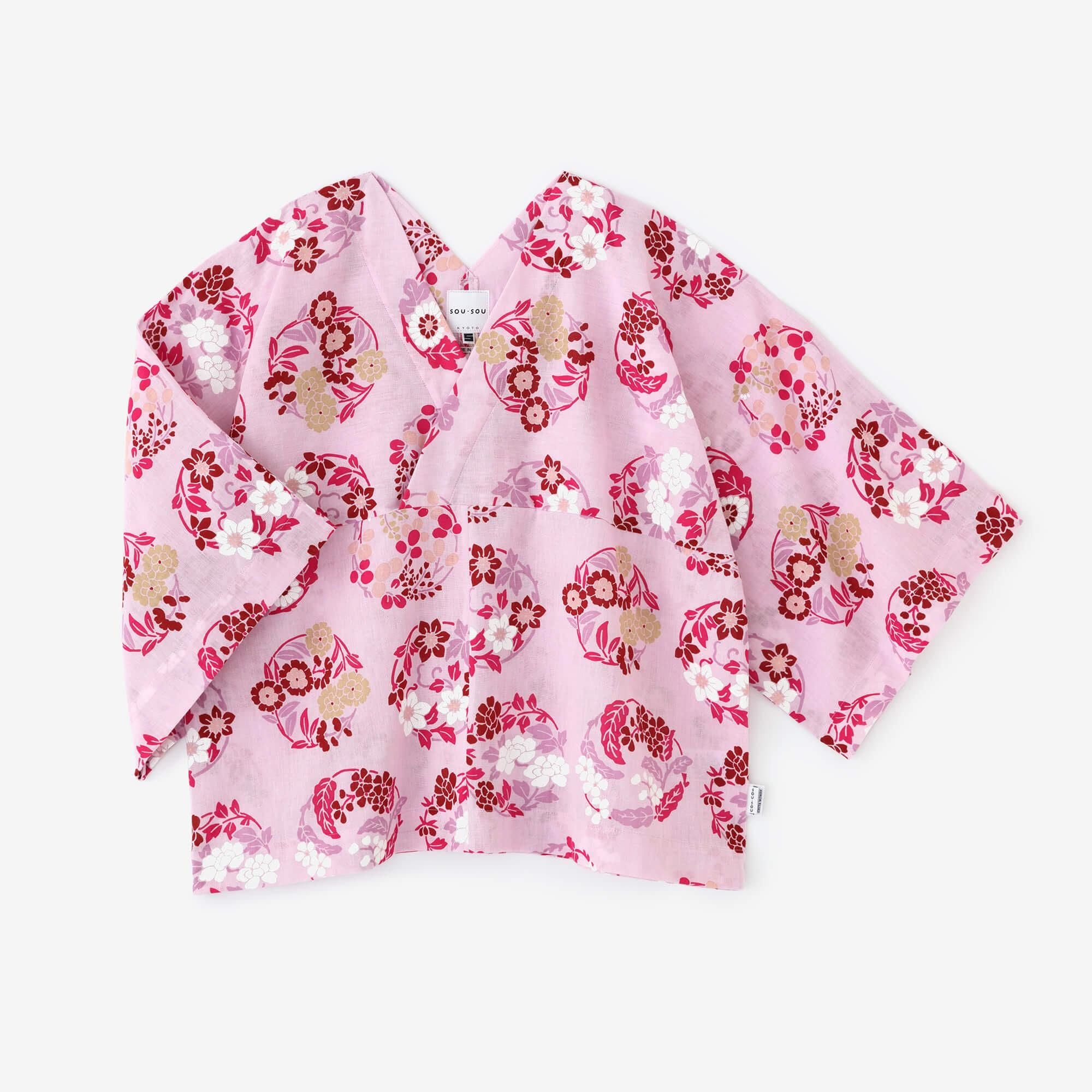 【官網限定】知多木棉 文 大帷洋裝 短長度(Mijikata)/花丸紋樣(花丸紋樣)