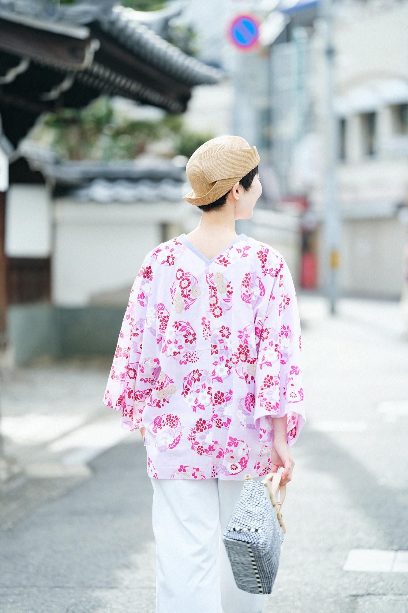 【官網限定】知多木棉 文 大帷洋裝 短長度(Mijikata)/花丸紋樣(花丸紋樣)