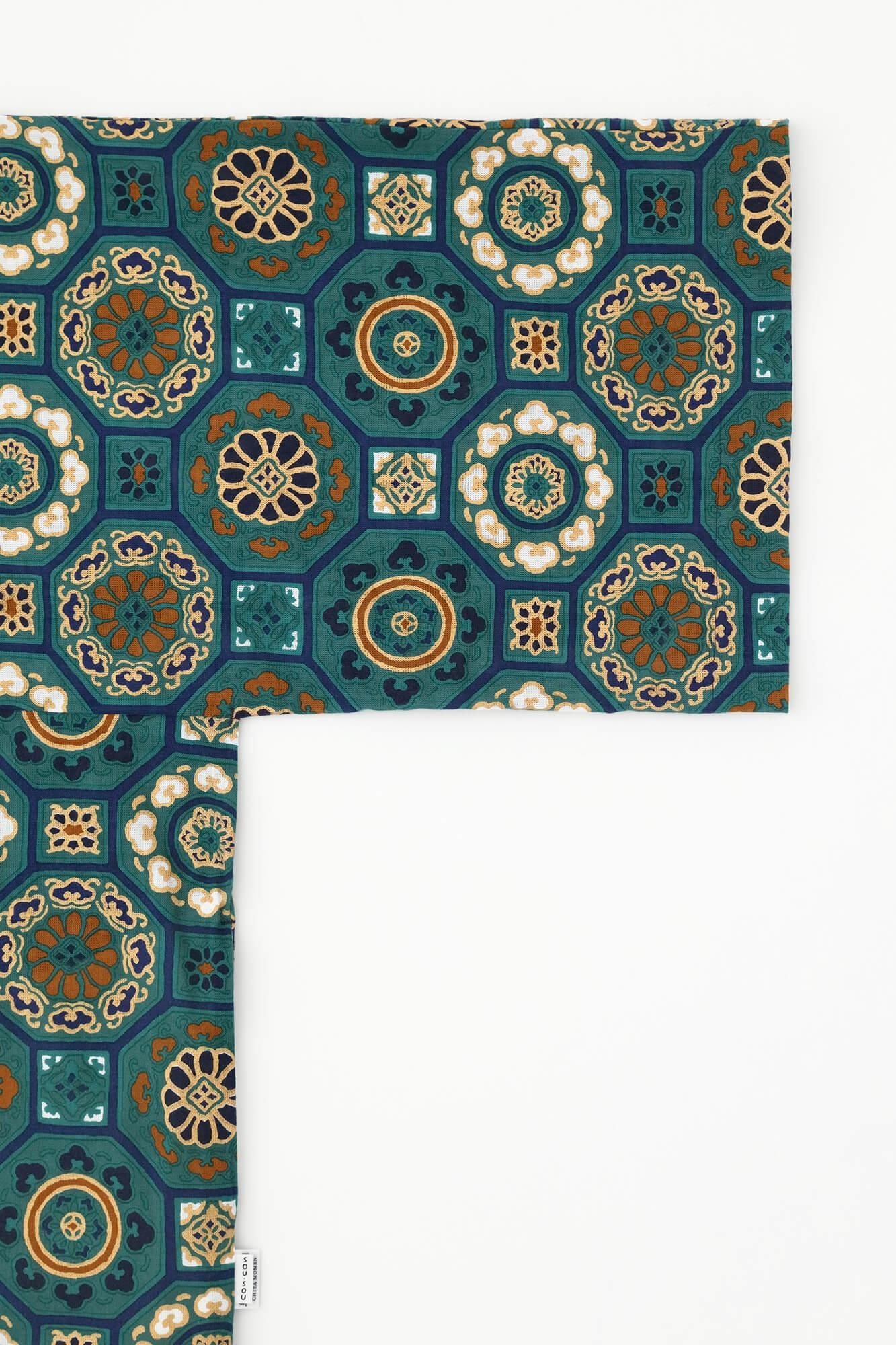 Chita Cotton Okatabira Dress / Gorgeous Green Jade Color