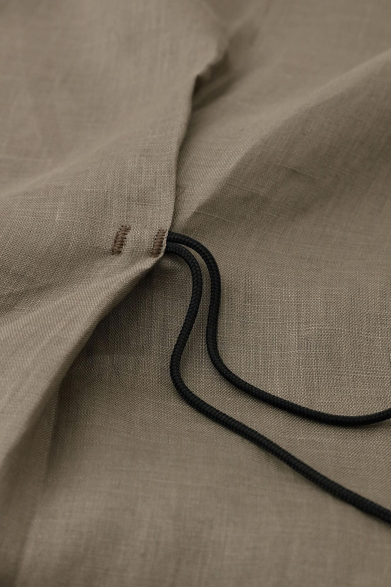 【官網限定】麻 如月披風斗篷 短版/米灰色