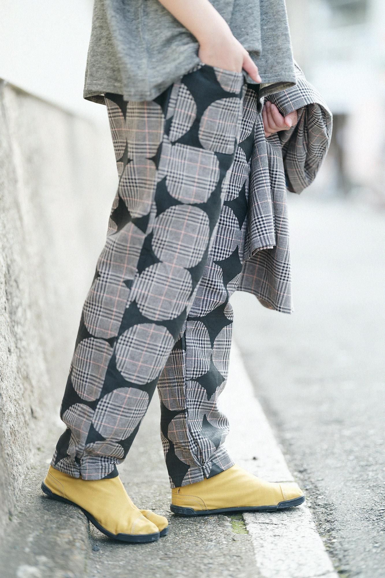 大麻猎犬编织(Chidori koshiori)褶皱(折叠)monpe/ohakaki