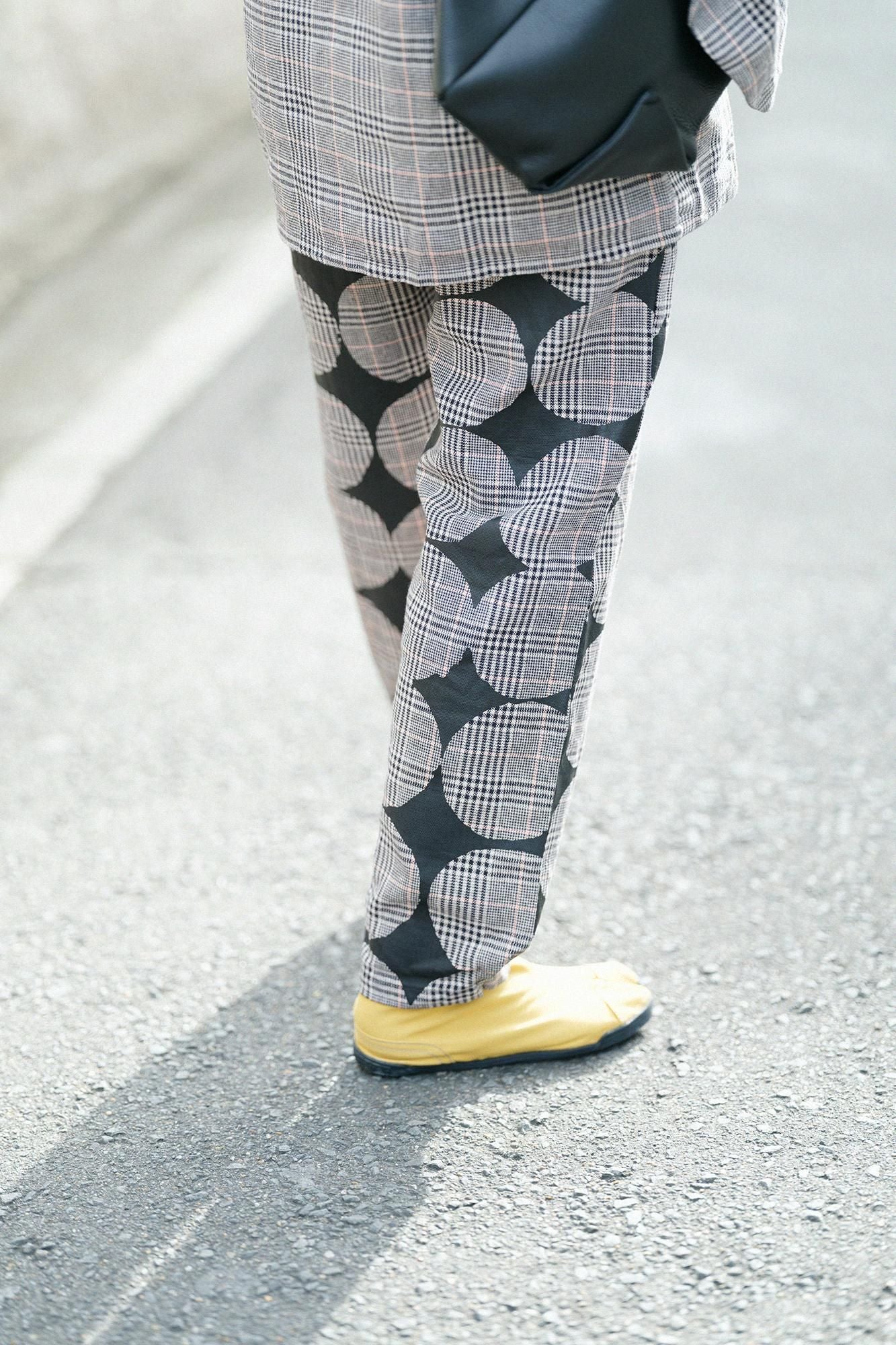 大麻猎犬编织(Chidori koshiori)褶皱(折叠)monpe/ohakaki