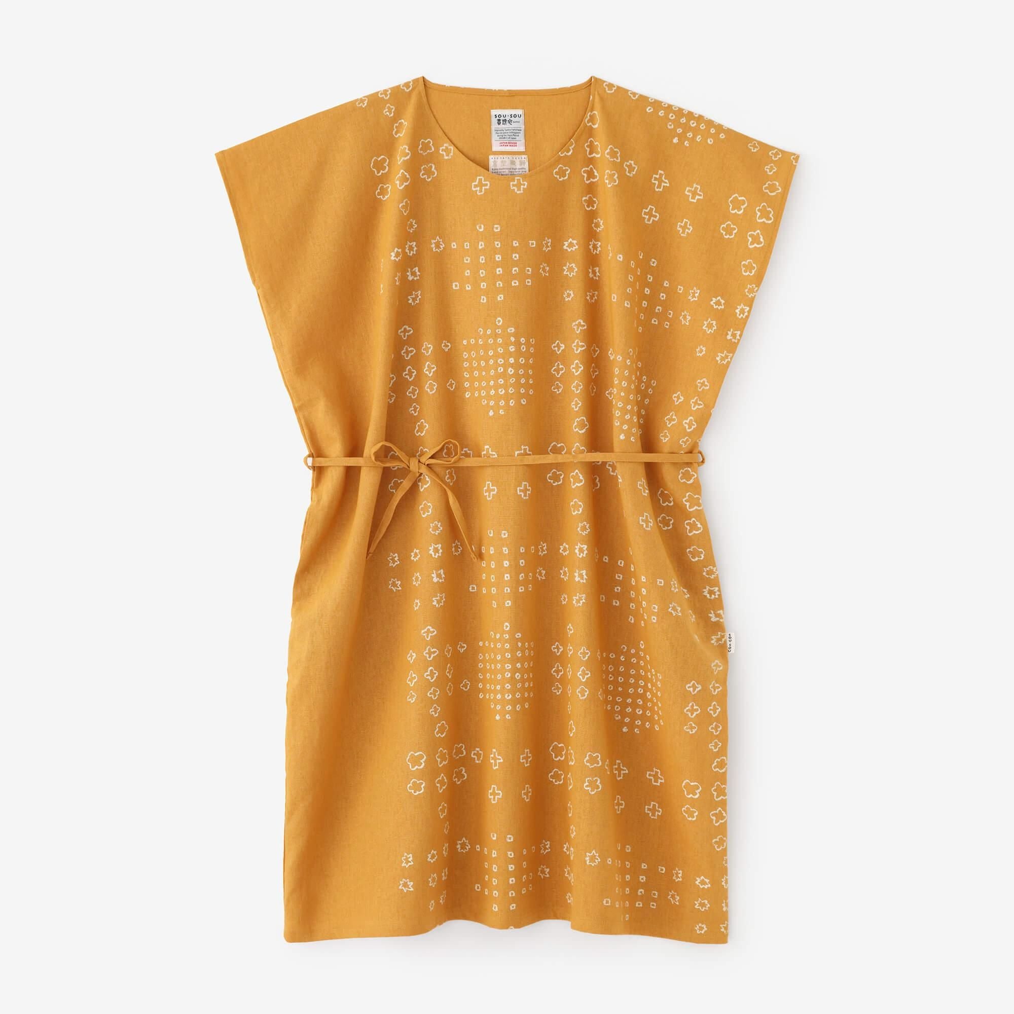 net限定】麻 長方形衣（ちょうほうけい）／山あられと余白（よはく） 黄金