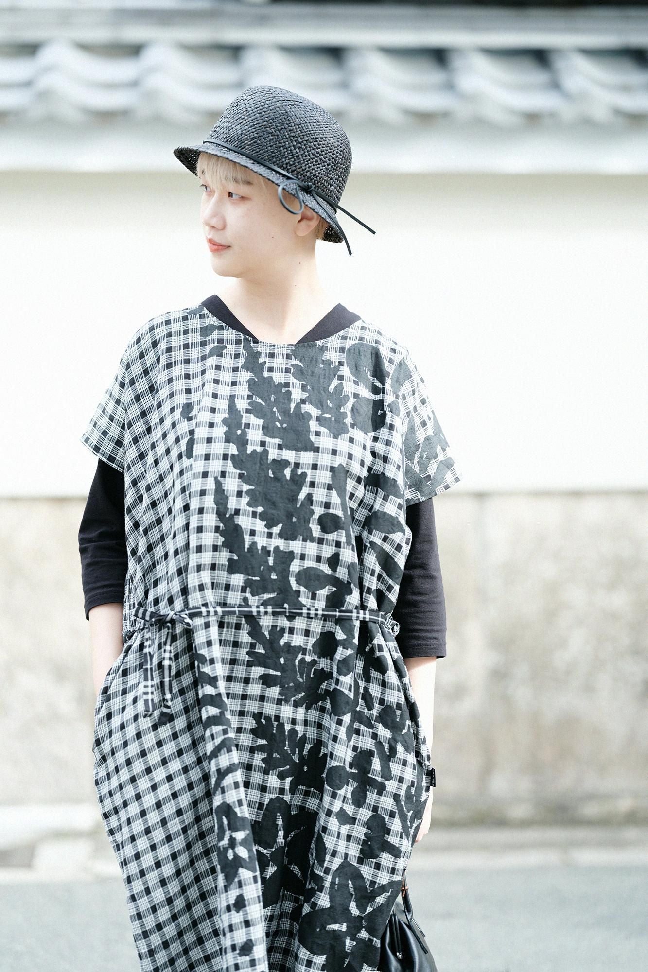 大麻矩形服装 /野花和边缘