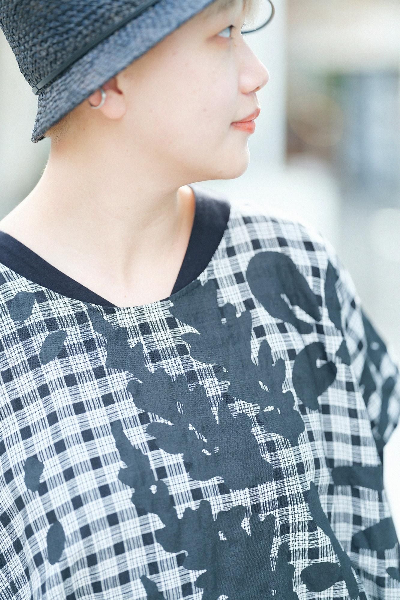 大麻矩形服装 /野花和边缘