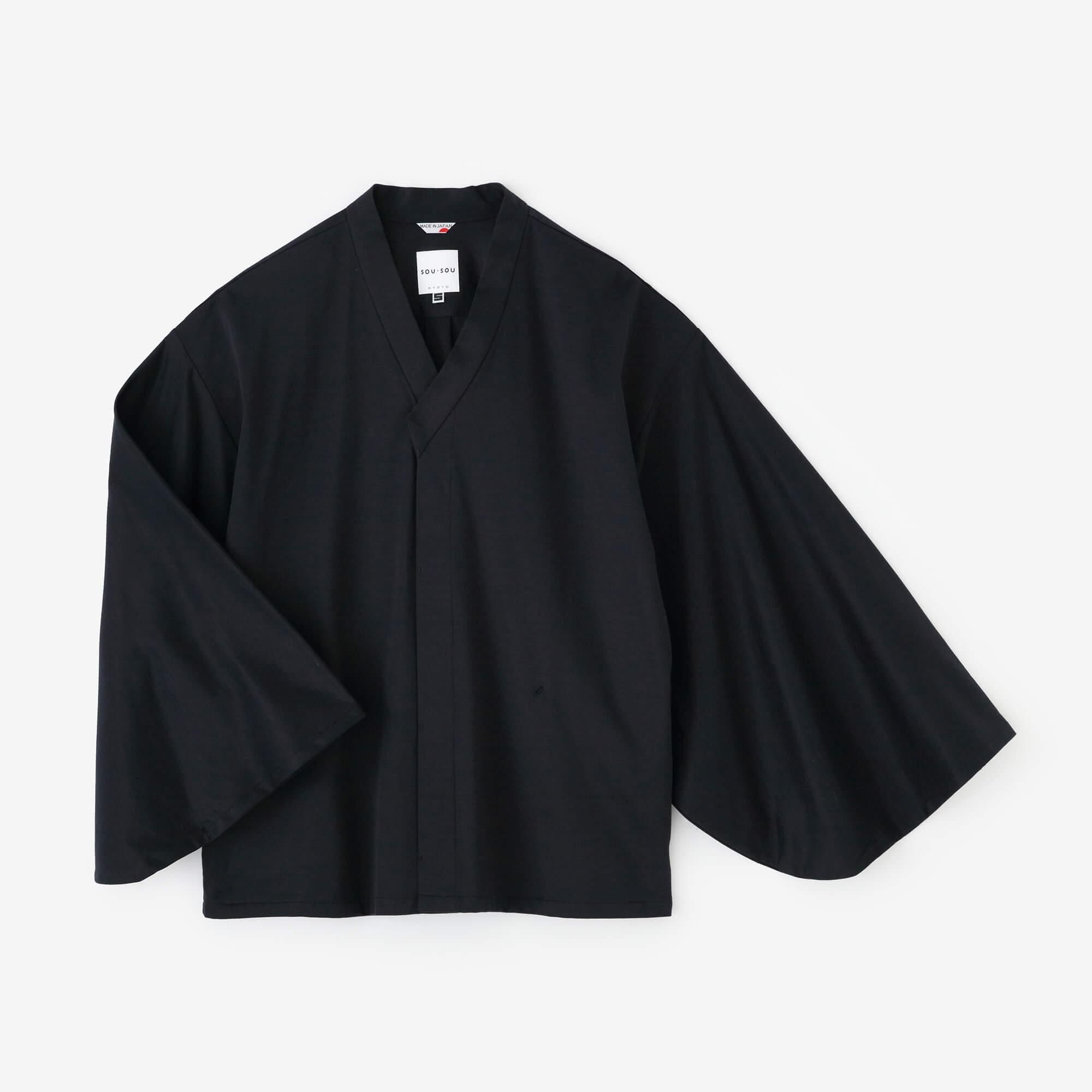 【美品】sou•sou 梳毛圧縮阿弥　半衿薙刀長方形衣 sou•sou＊梳毛圧縮阿弥＊半衿薙刀長方形衣